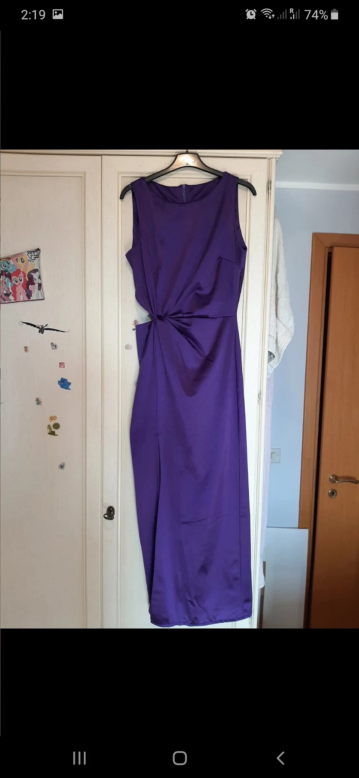 Vestido midi morado con aberturas, foto 8