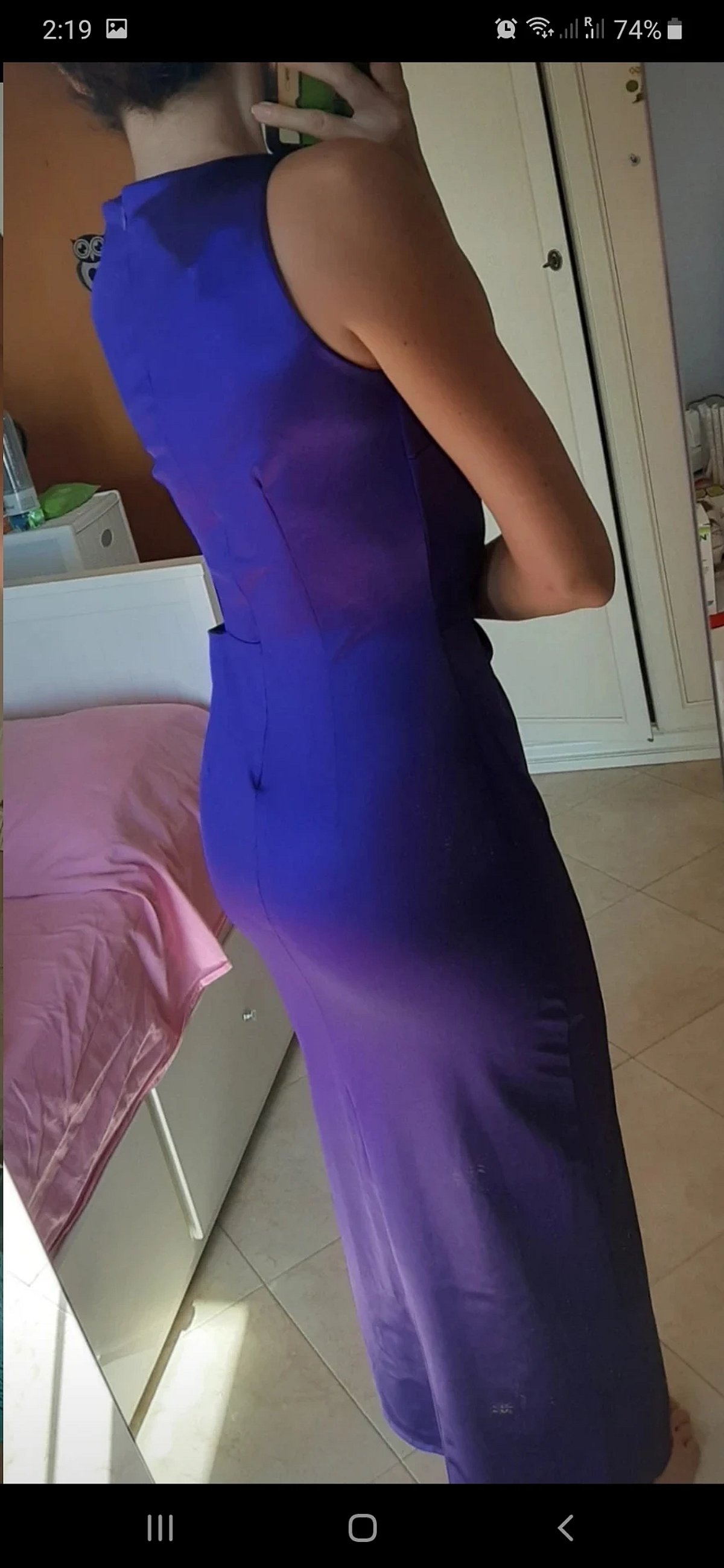 Vestido midi morado con aberturas, foto 3