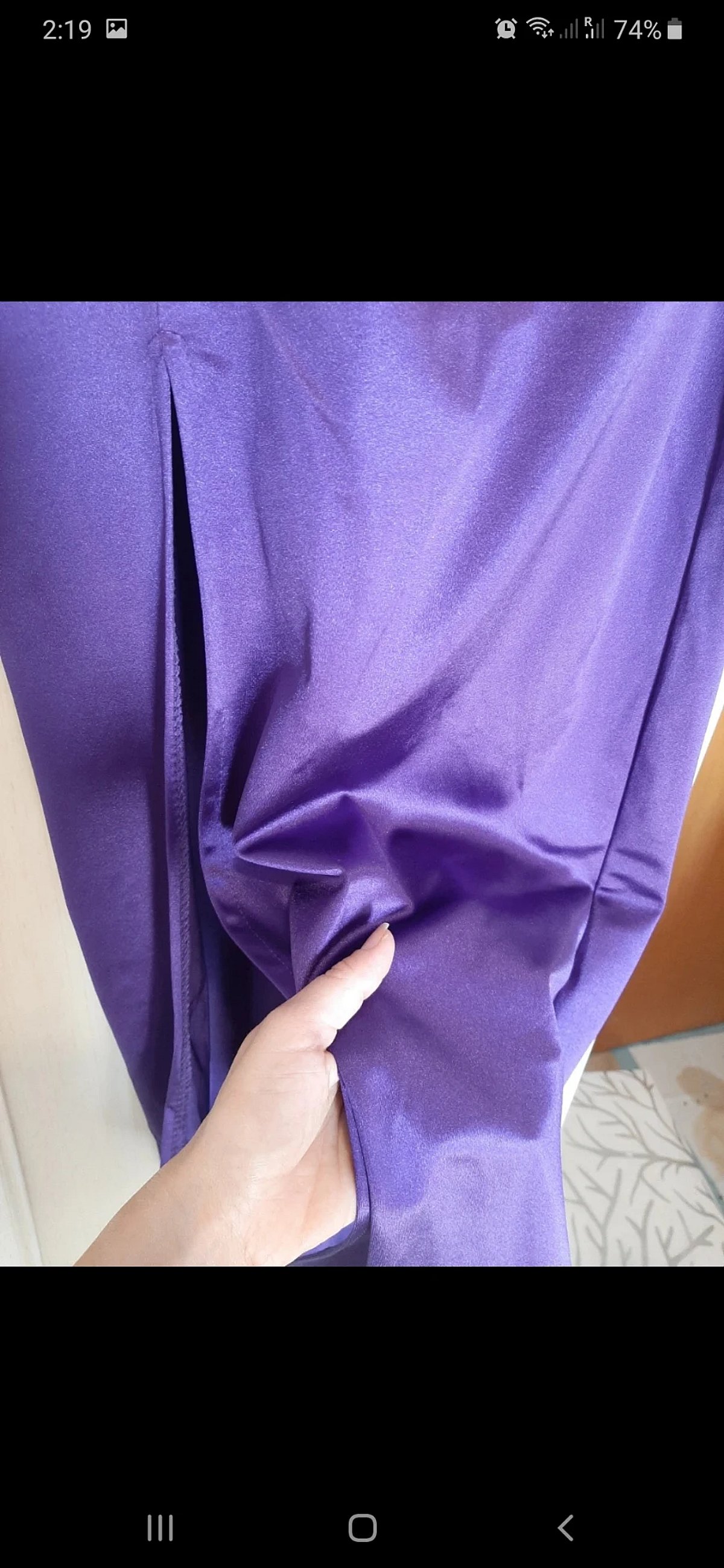 Vestido midi morado con aberturas, foto 4
