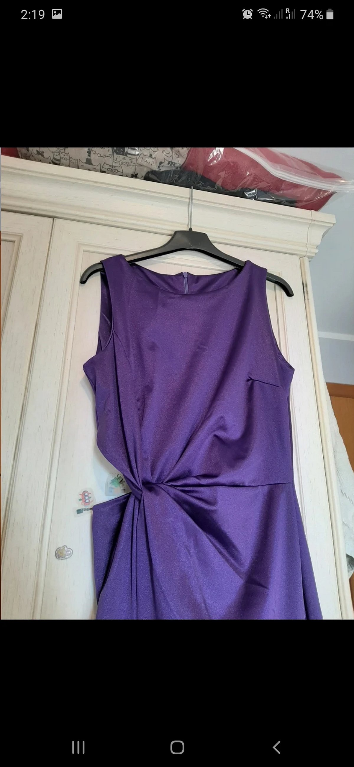 Vestido midi morado con aberturas, foto 6