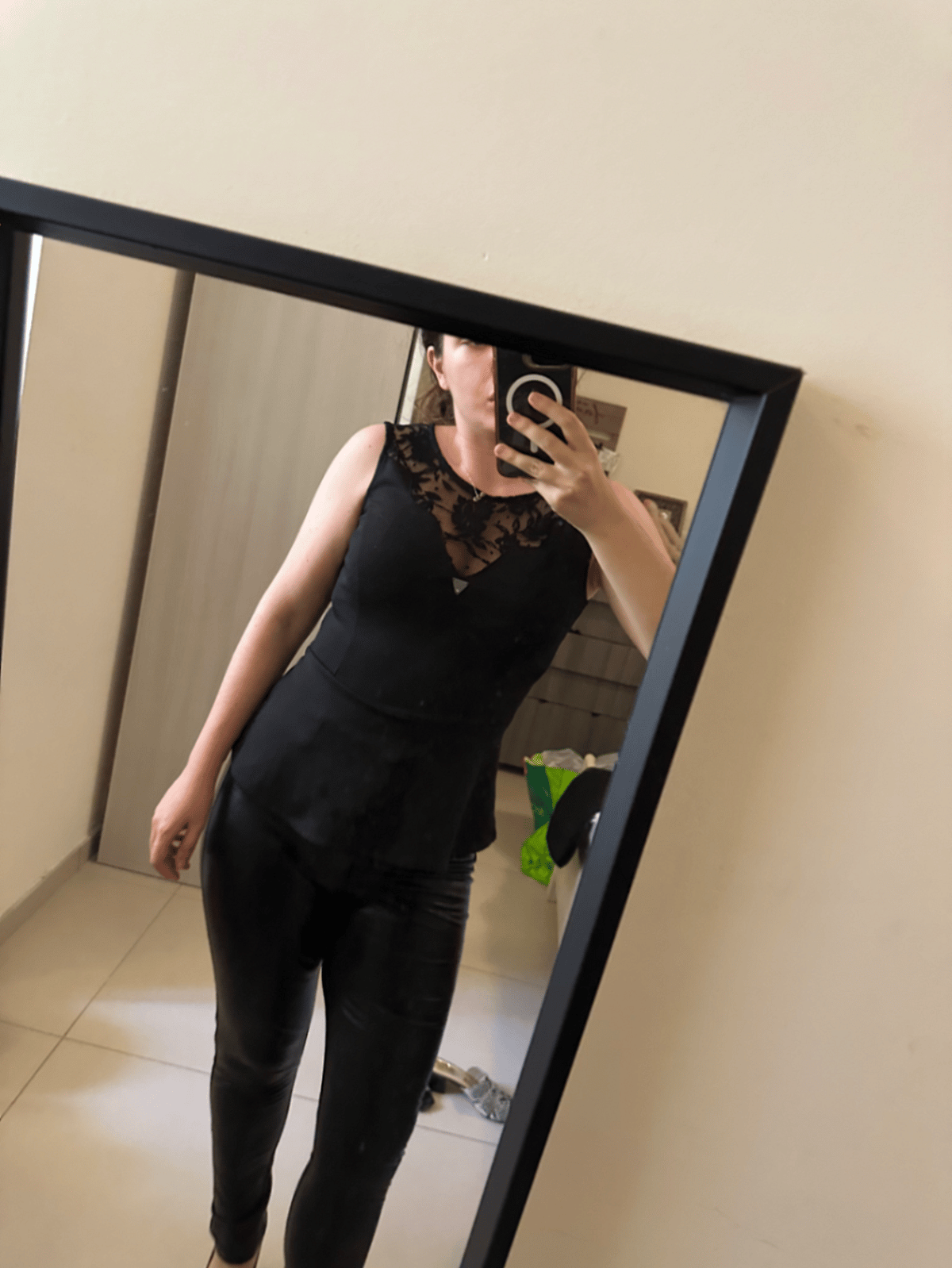 Black Peplum Lace Top, photo 2
