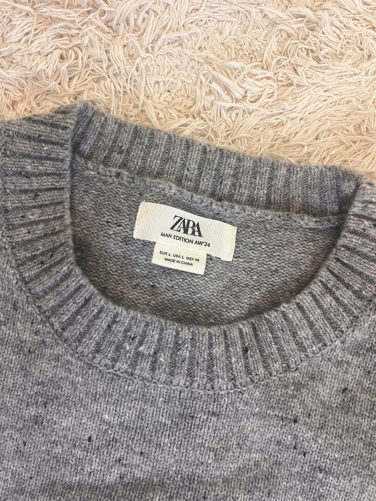Zara Grey Knit Sweater Vest L 100% wool - photo 2