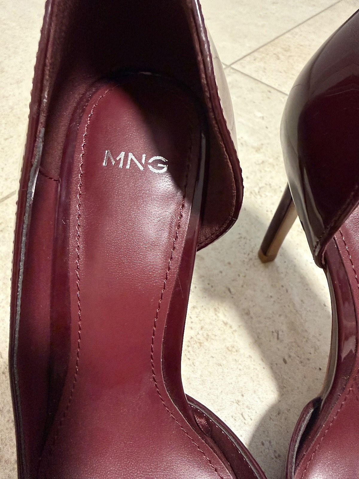Burgundy Patent Stiletto Court Heels, photo 5