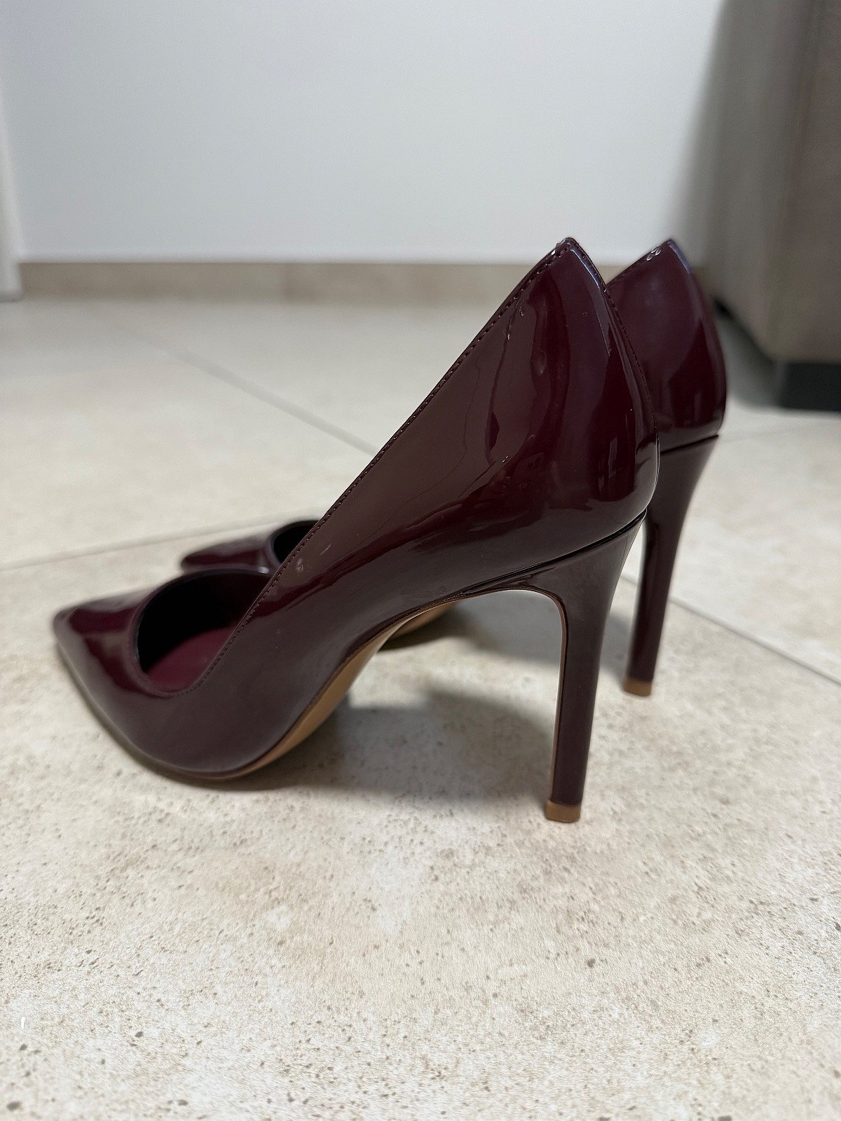 Burgundy Patent Stiletto Court Heels, photo 3