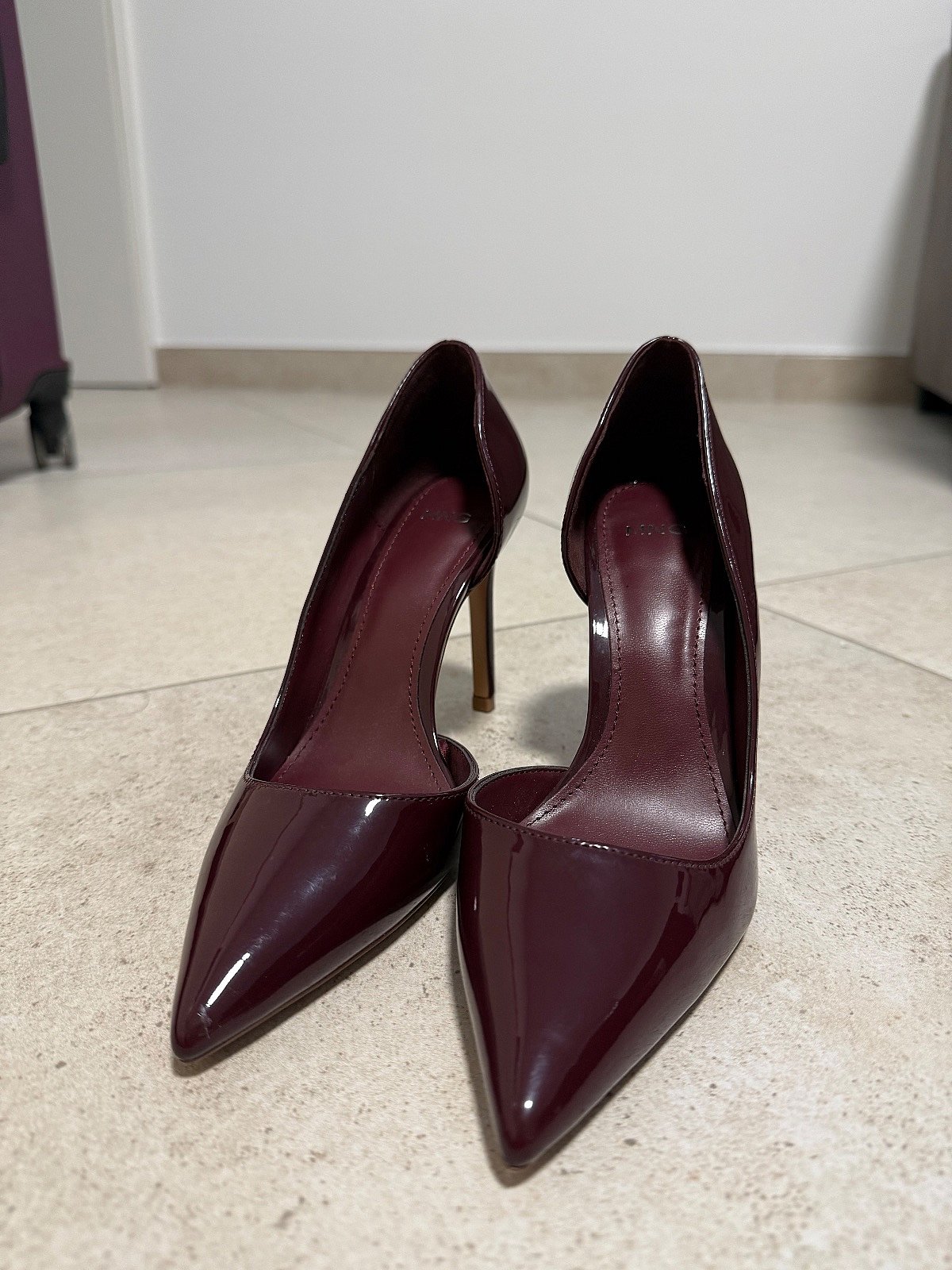 Burgundy Patent Stiletto Court Heels, photo 2