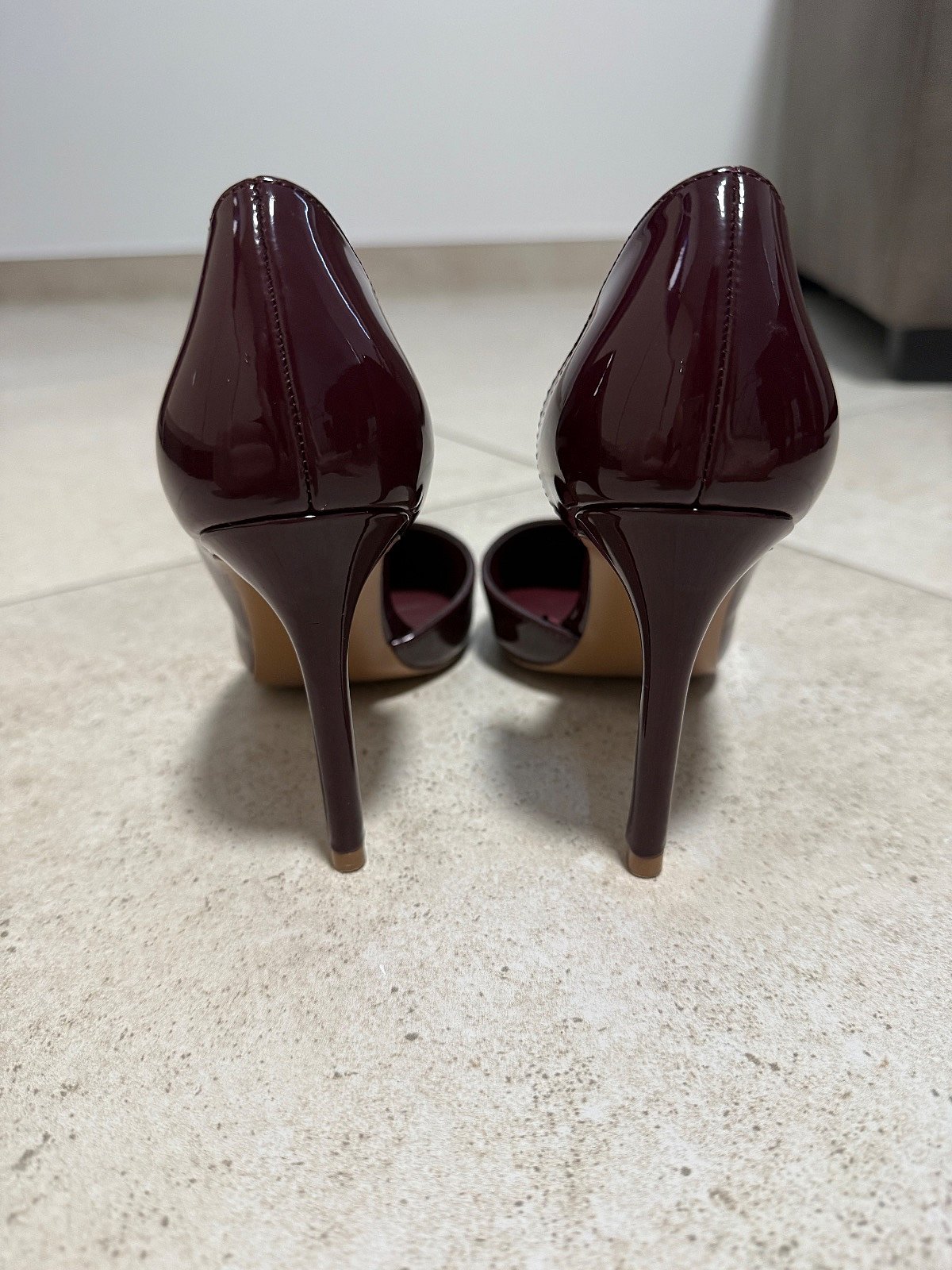 Burgundy Patent Stiletto Court Heels, photo 4