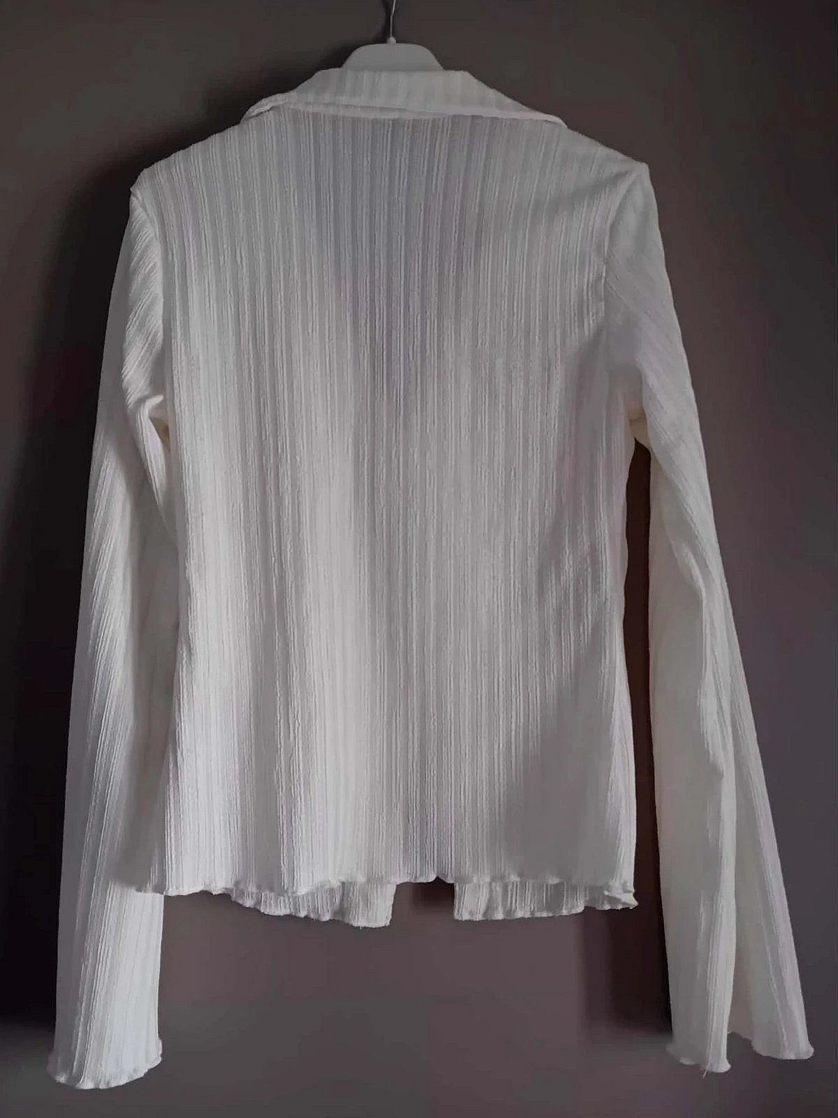 White textured button-up shirt, photo 2