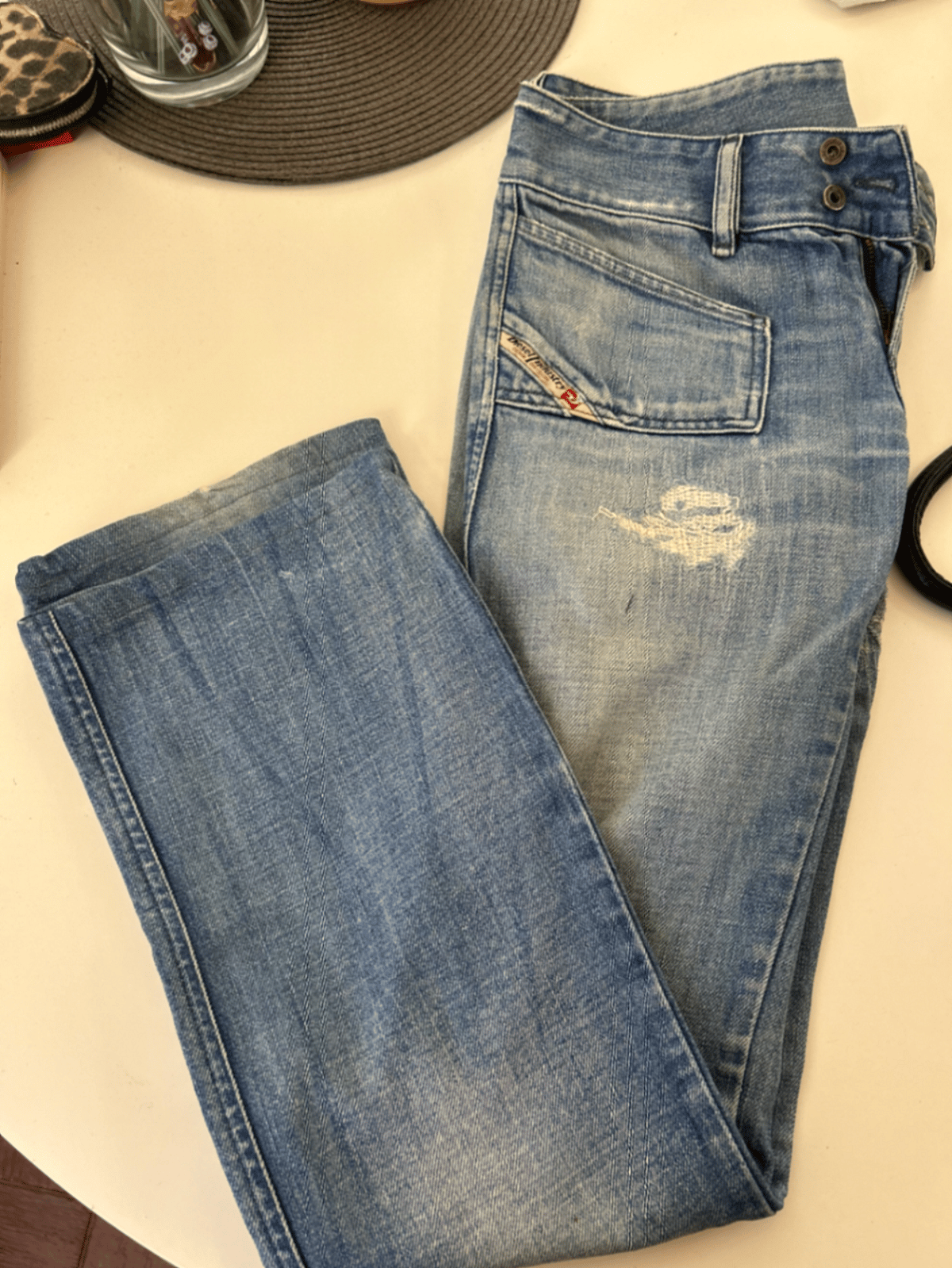 Diesel Distressed Light Wash Jeans Y2K - photo 3