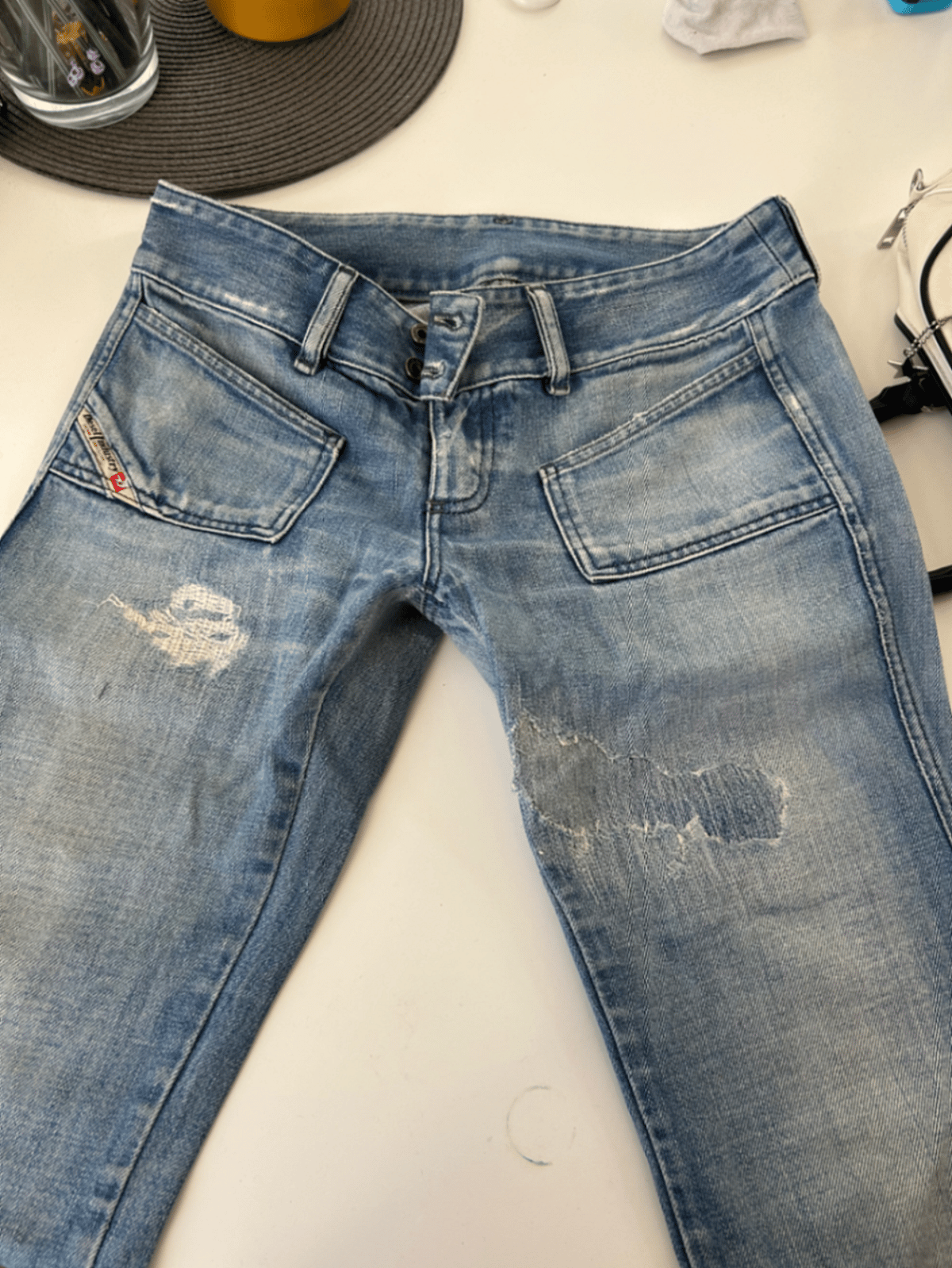 Diesel Distressed Light Wash Jeans Y2K - photo 4