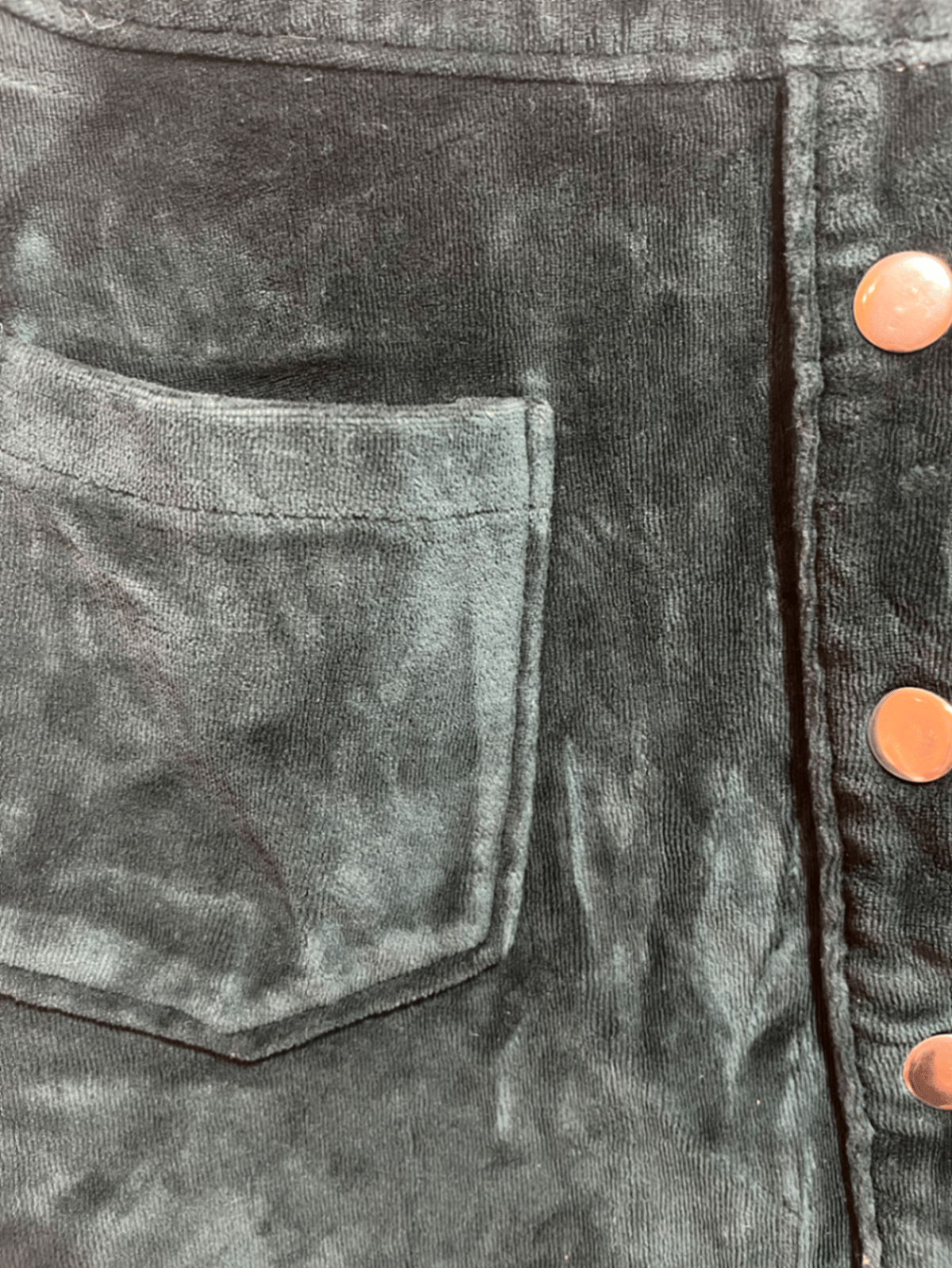 Velvet Button Front Mini Skirt - photo 3