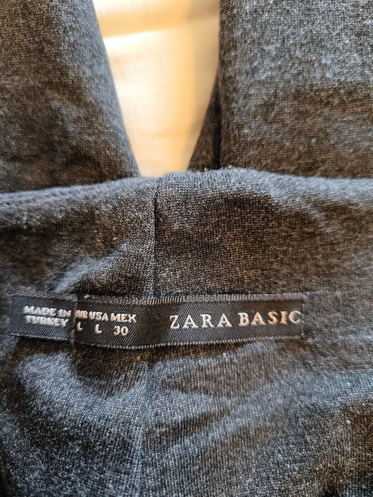 Zara basic grey stretch trousers, photo 3