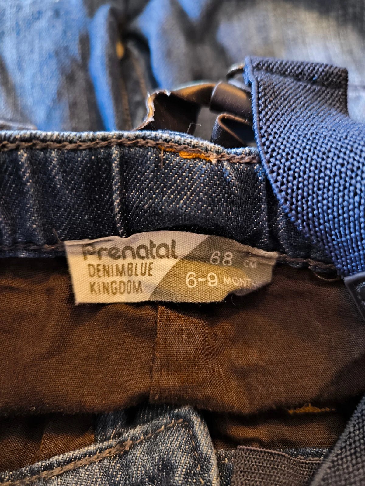 Baby denim trousers with suspenders, photo 3
