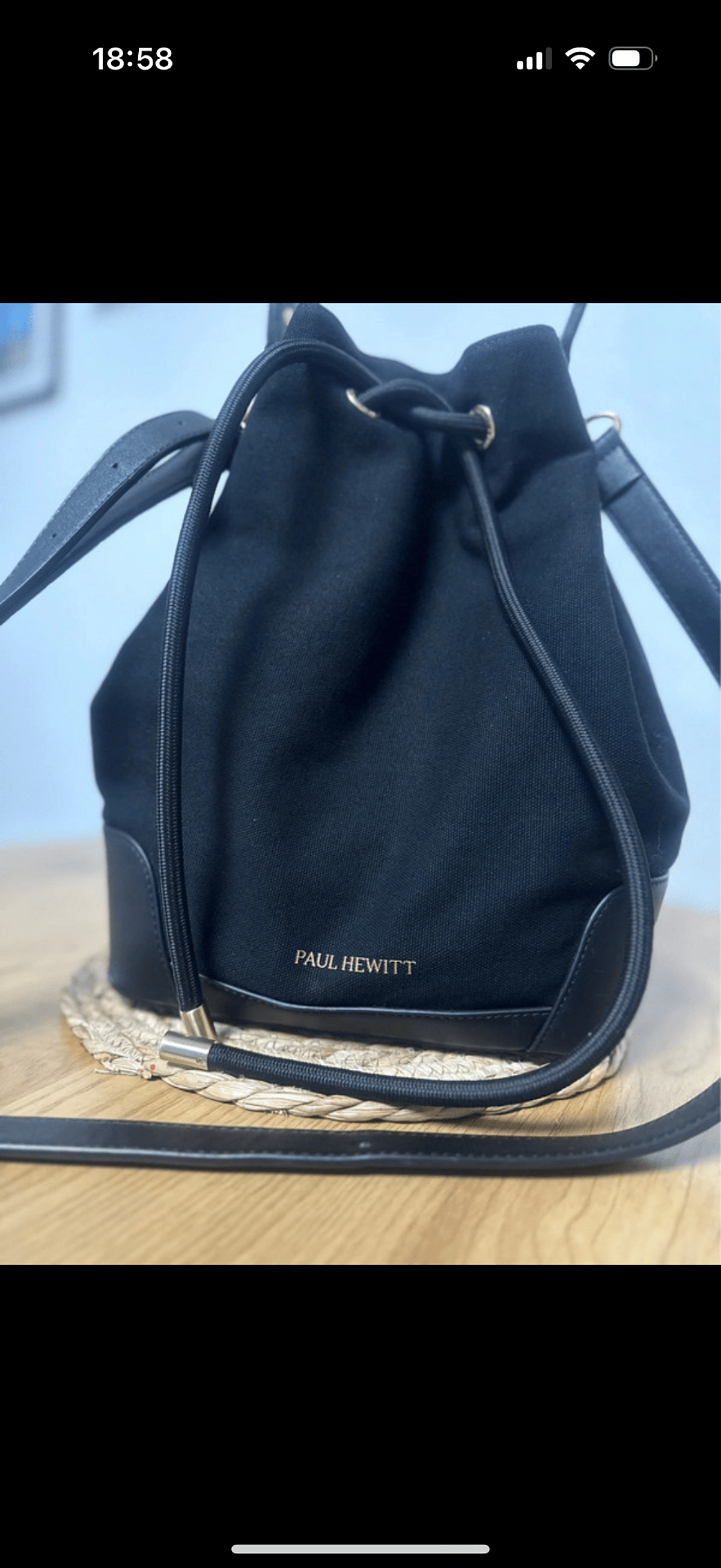Borsa a secchiello nera Paul Hewitt, foto 2