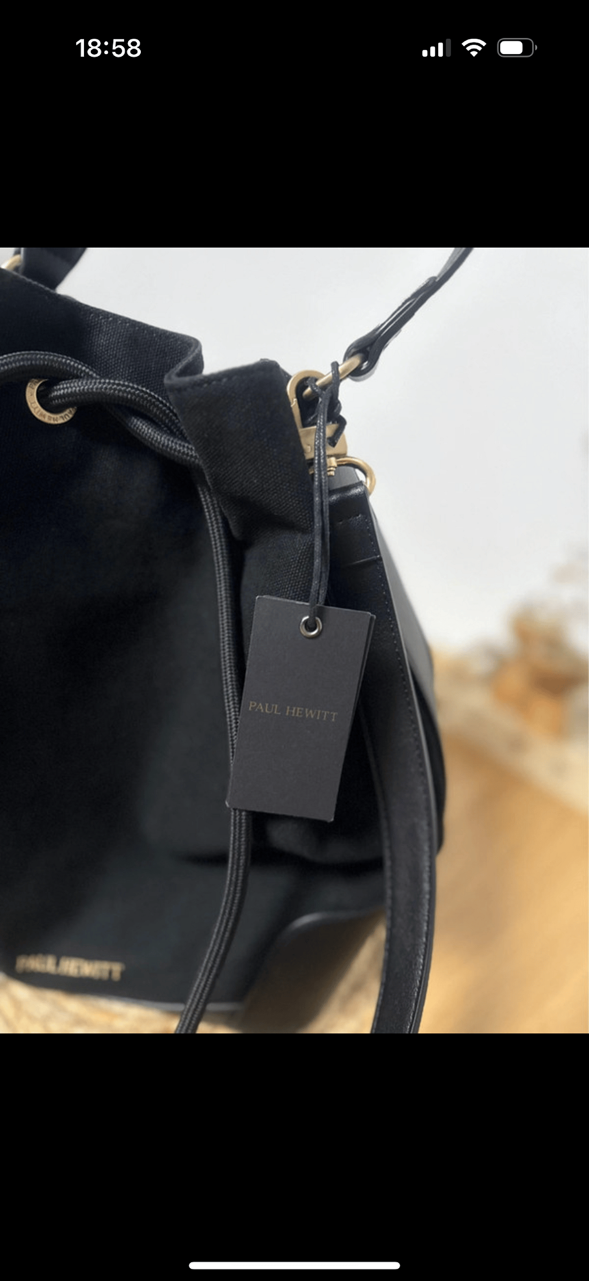 Borsa a secchiello nera Paul Hewitt, foto 5