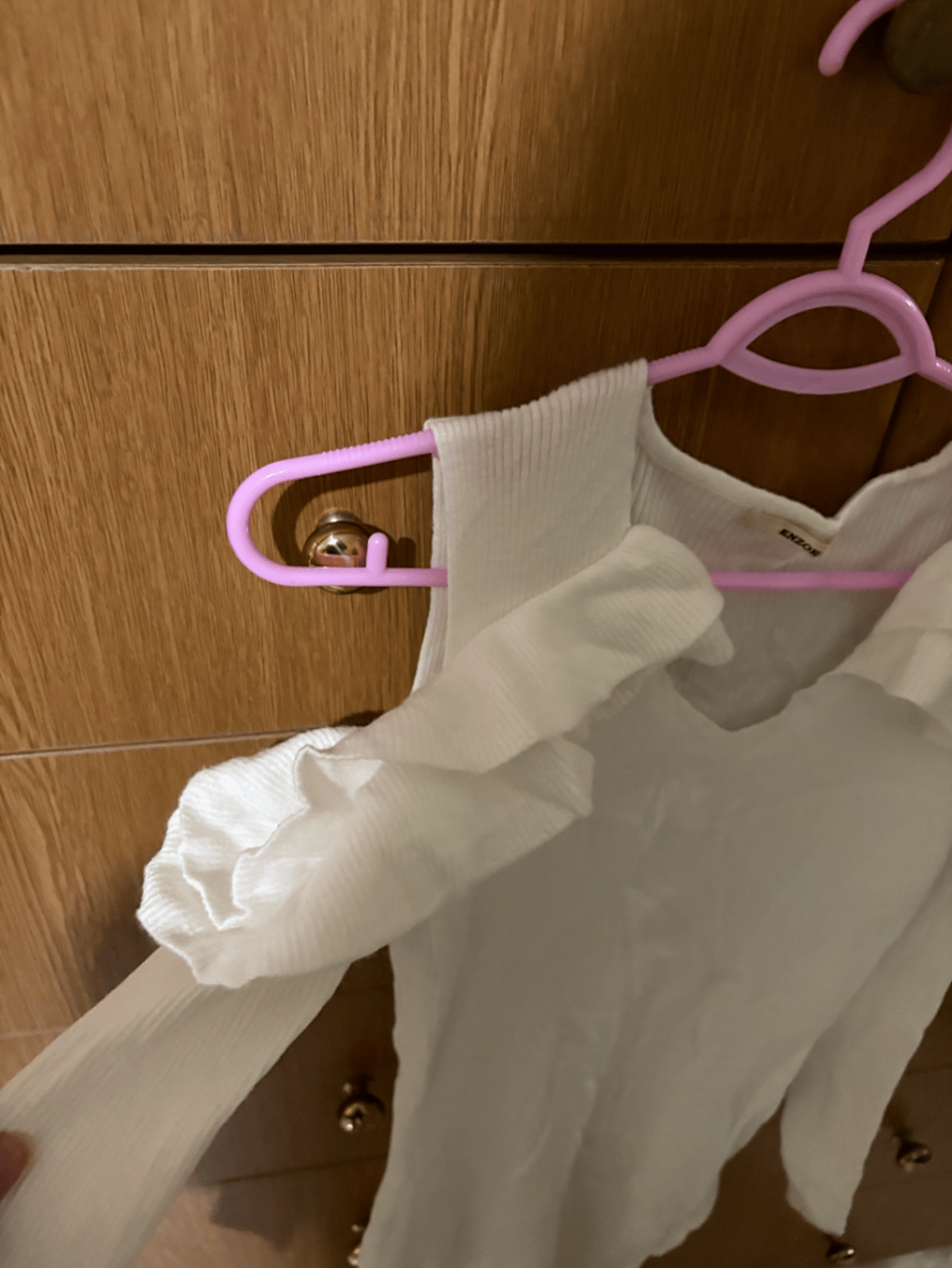 White Ribbed Cold Shoulder Top - photo 2