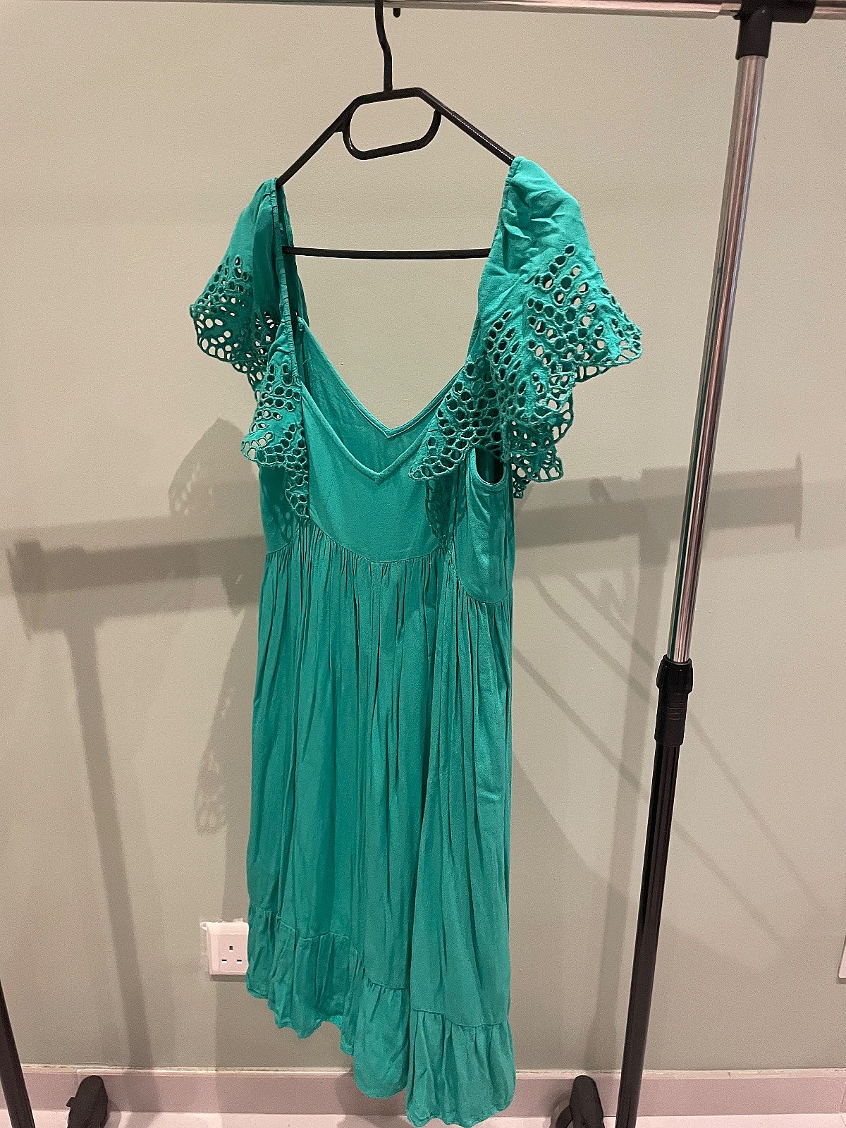 Green summer mini dress, photo 2