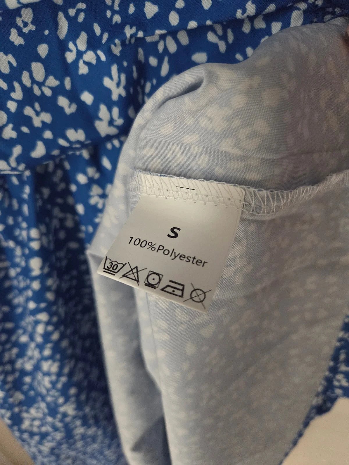 Blue floral mini dress, photo 3