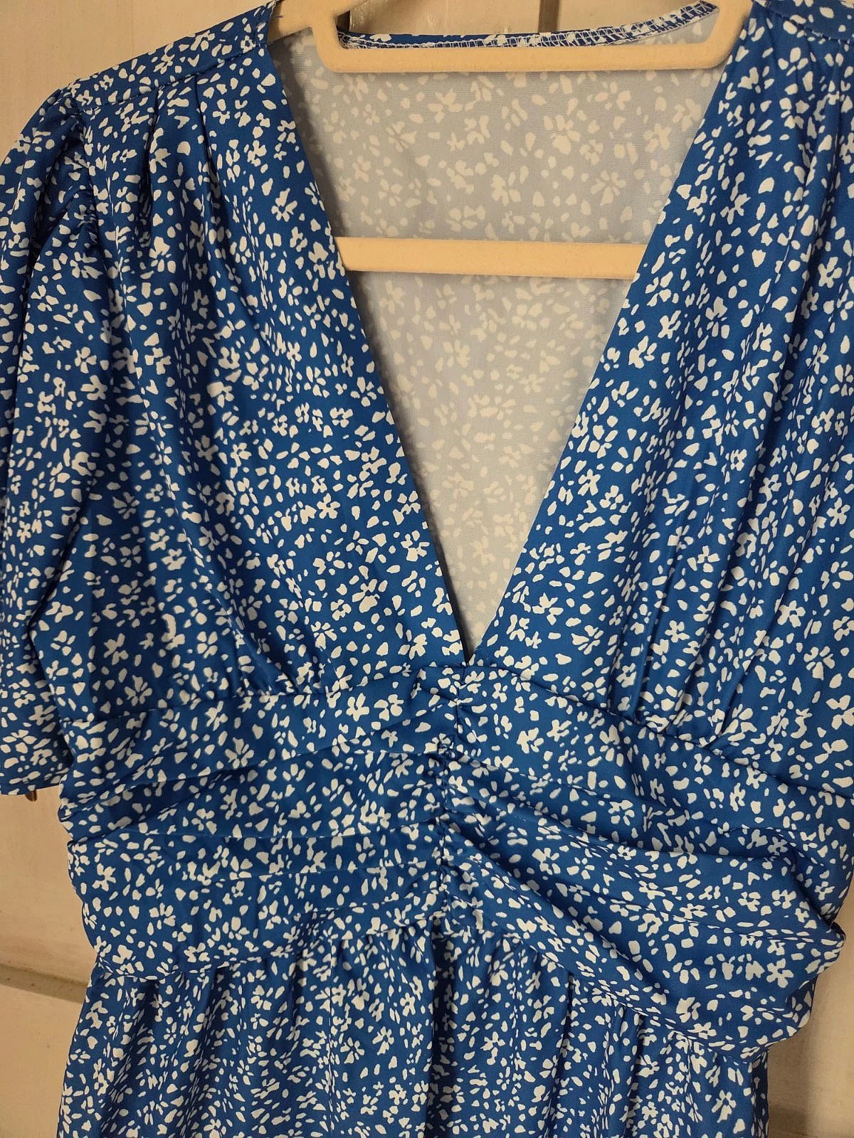 Blue floral mini dress, photo 2