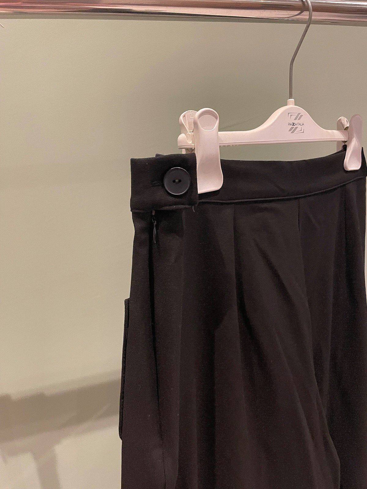 Black wide-leg tailored trousers, photo 3