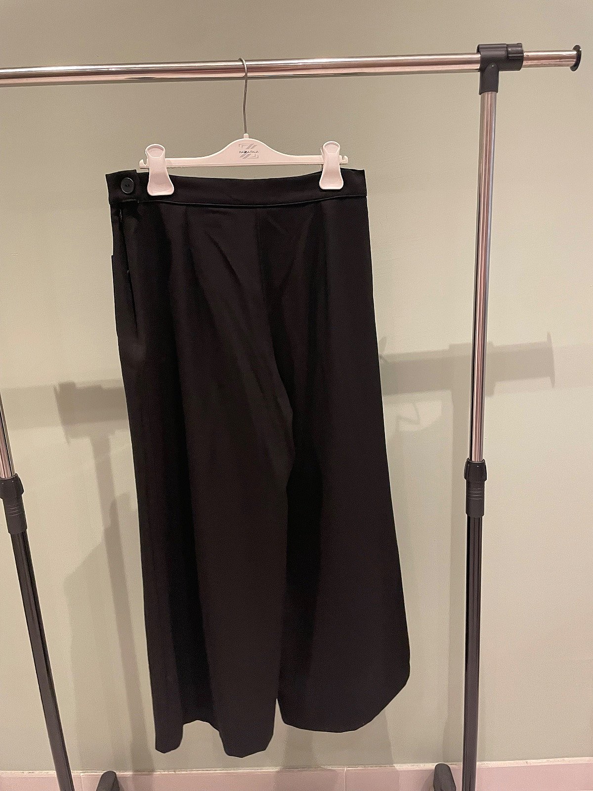 Black wide-leg tailored trousers, photo 5