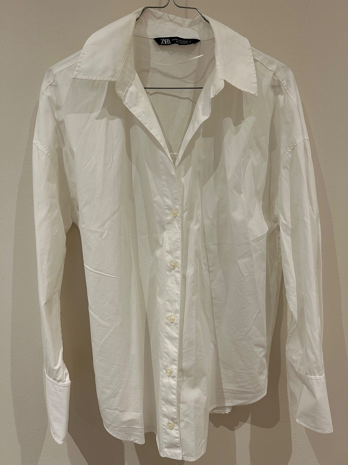 Zara Classic white cotton shirt, photo 2