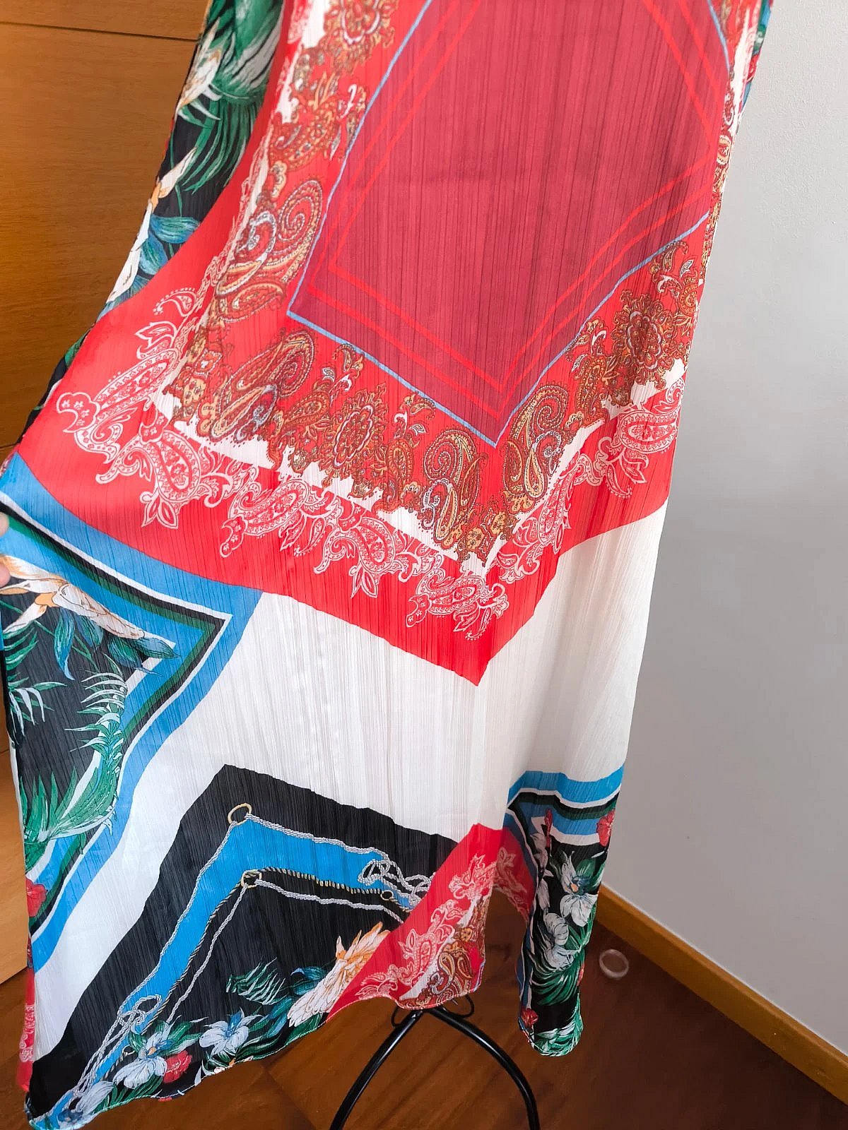 Zara patterned pleated maxi dress, photo 2