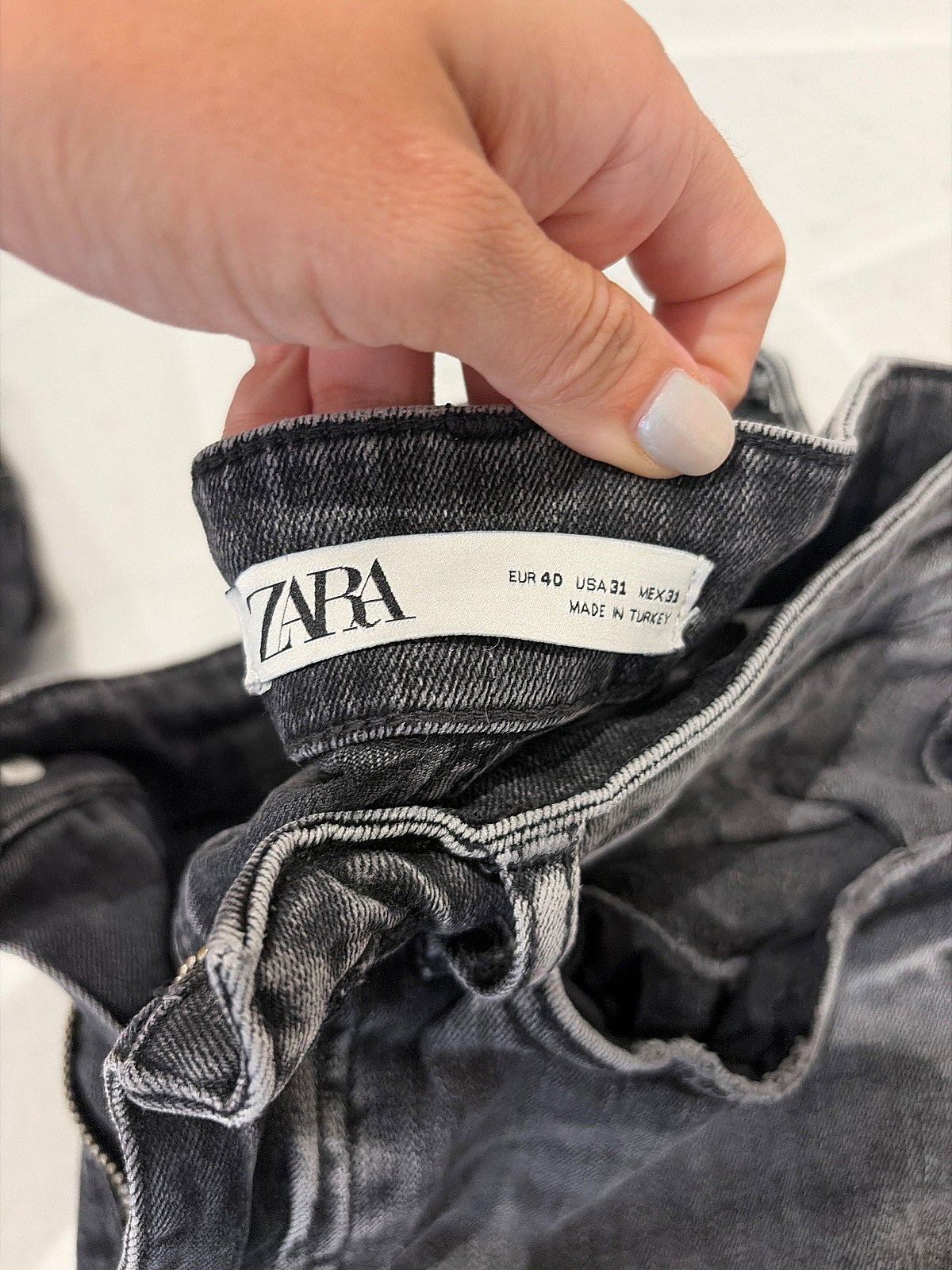 Zara Grey Distressed Skinny Jeans - photo 2