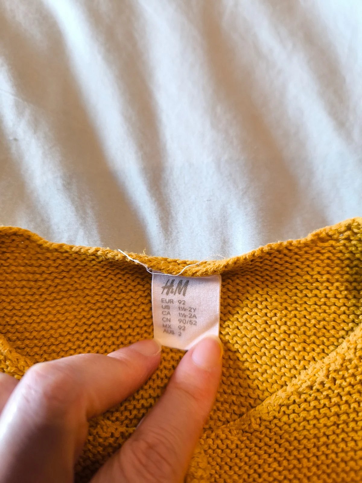 Cardigan giallo in maglia di H&M, foto 3