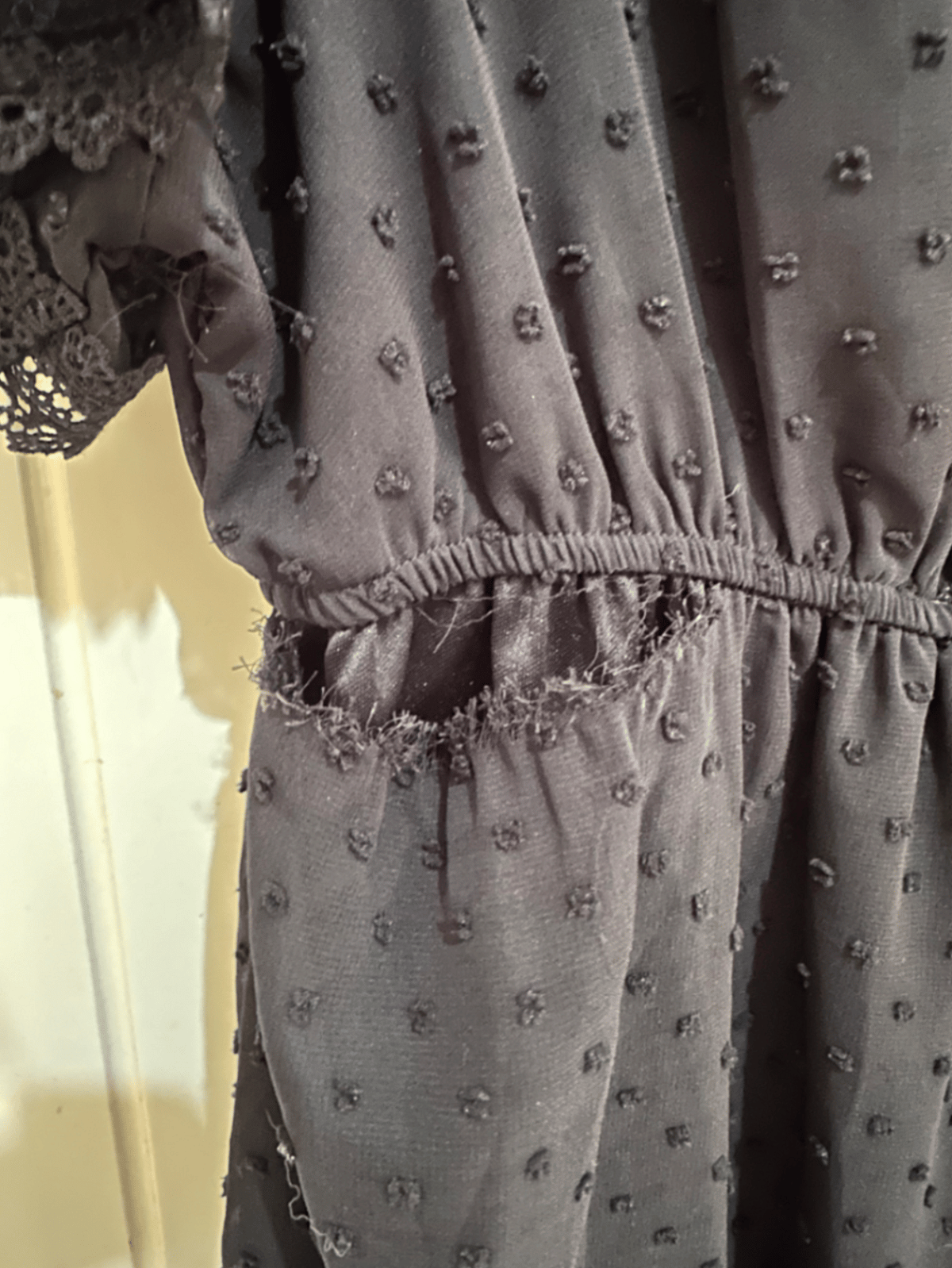 Black Dotted Chiffon Dress - photo 3