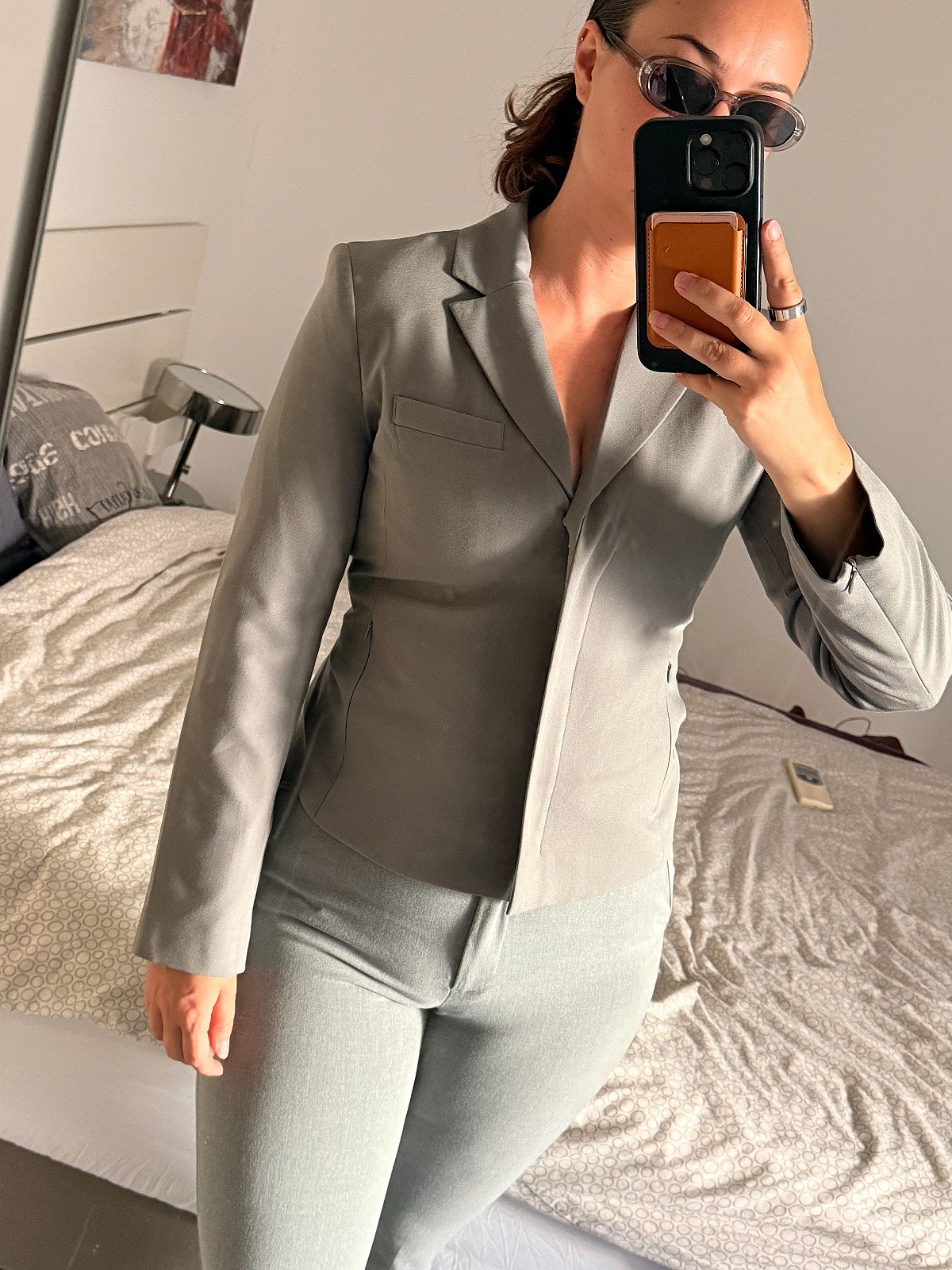 Grey tailored smart blazer, photo 2