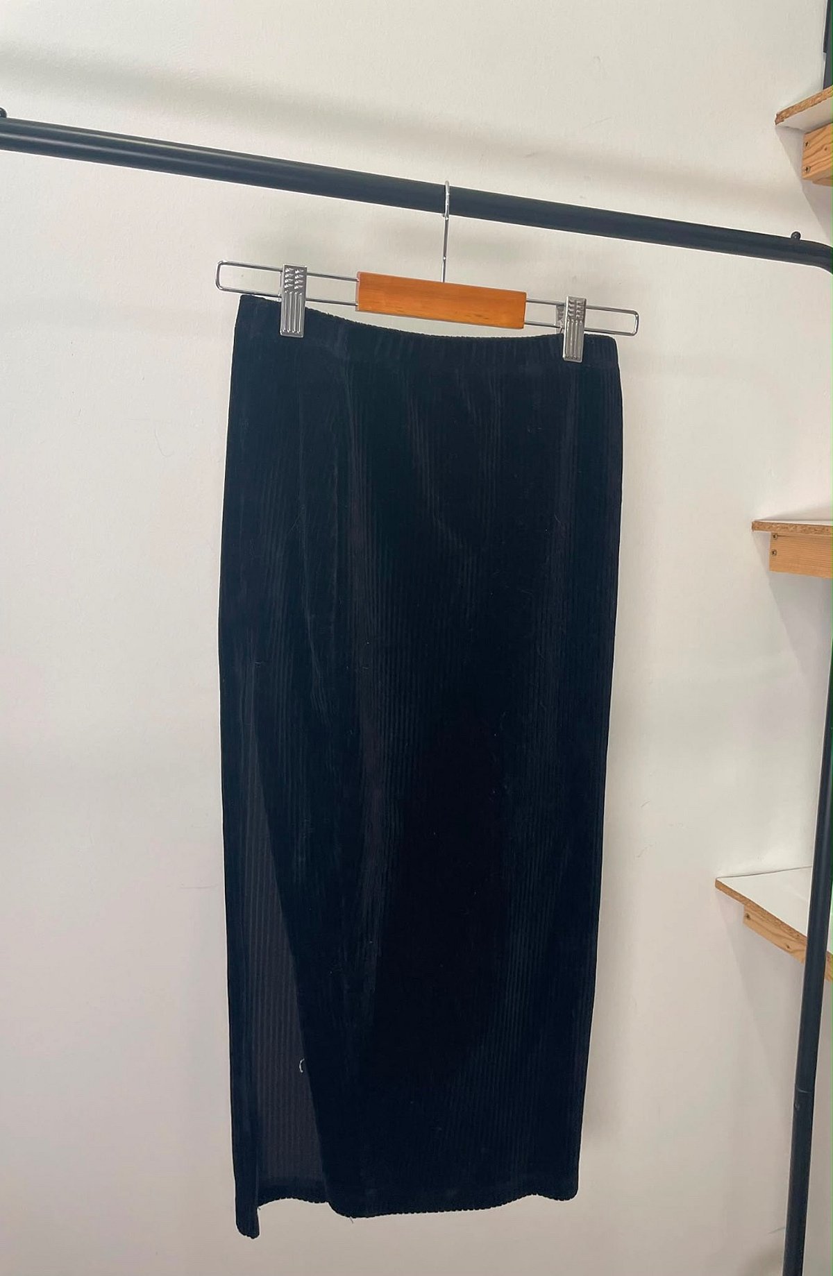 Black Corduroy Midi Skirt, photo 2