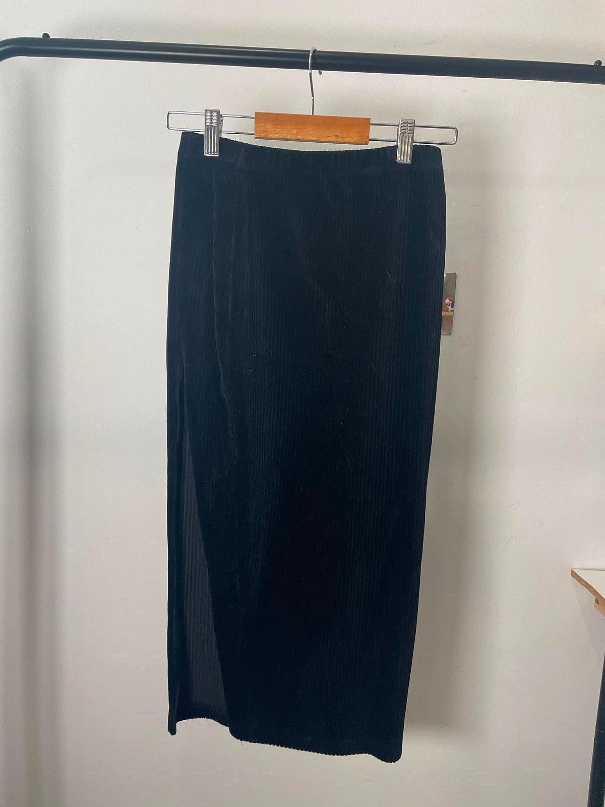Black Corduroy Midi Skirt, photo 3