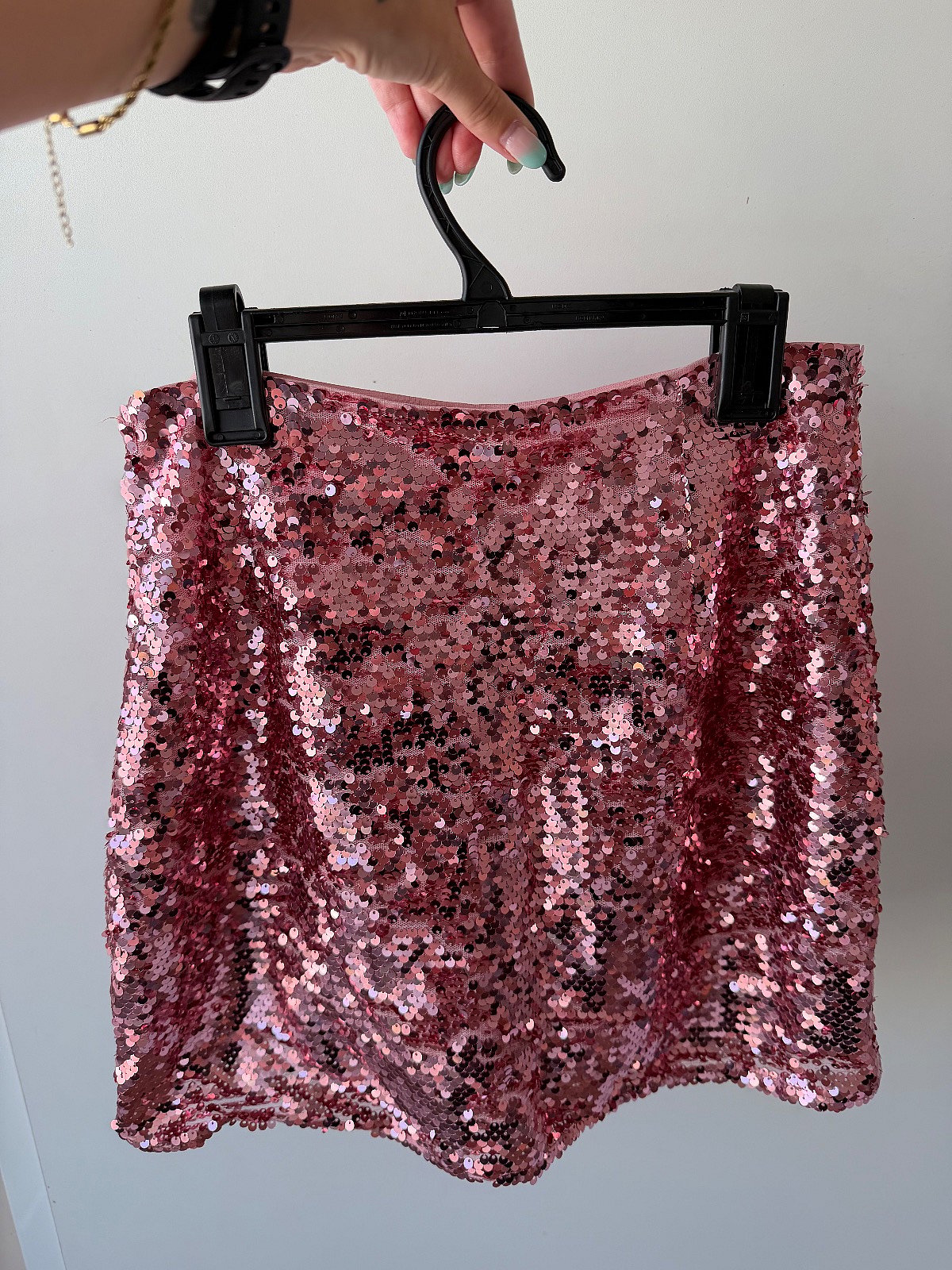 Pink sequin mini skirt, photo 2