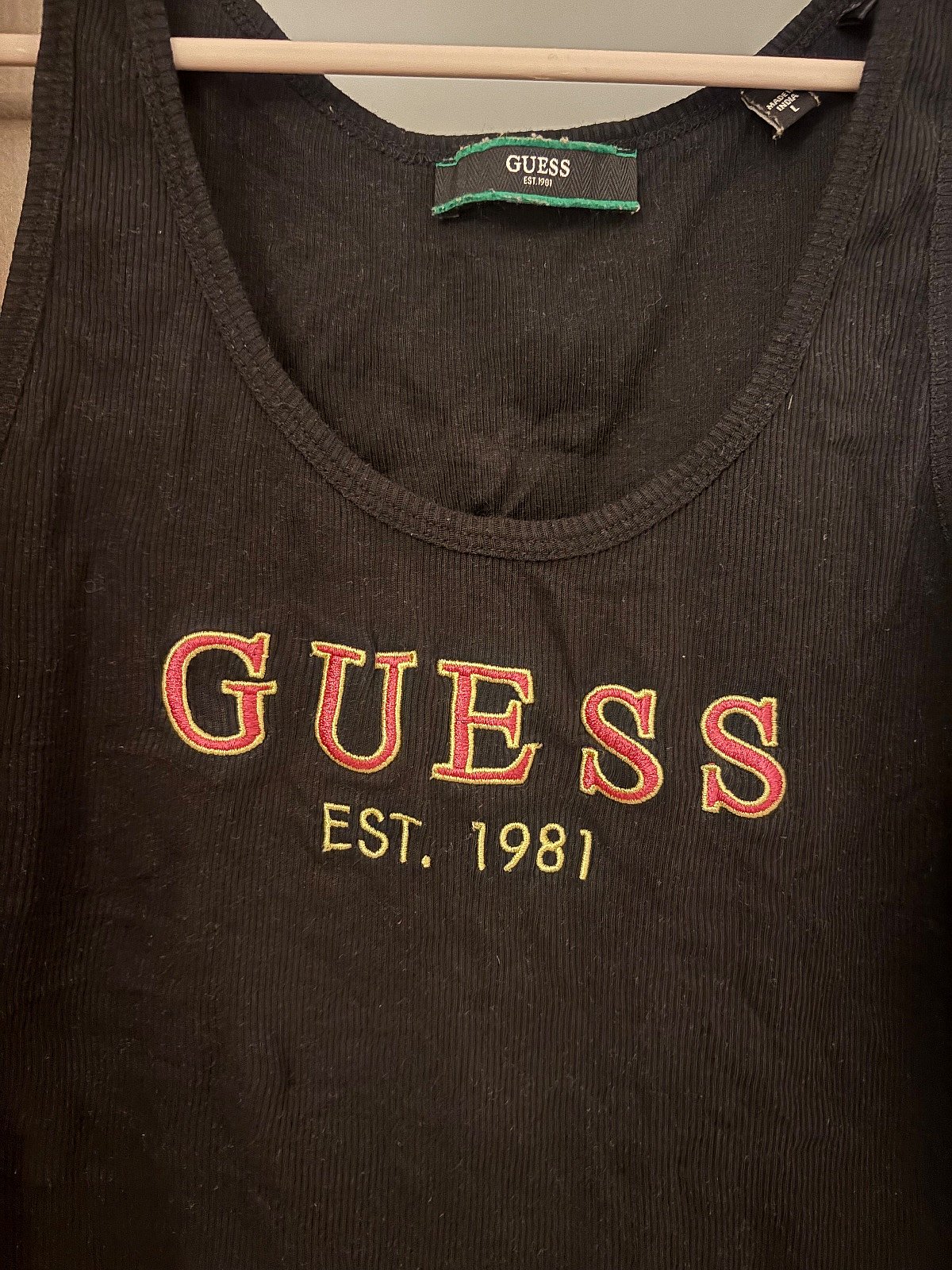 Guess Black Logo Tank Top, photo 2