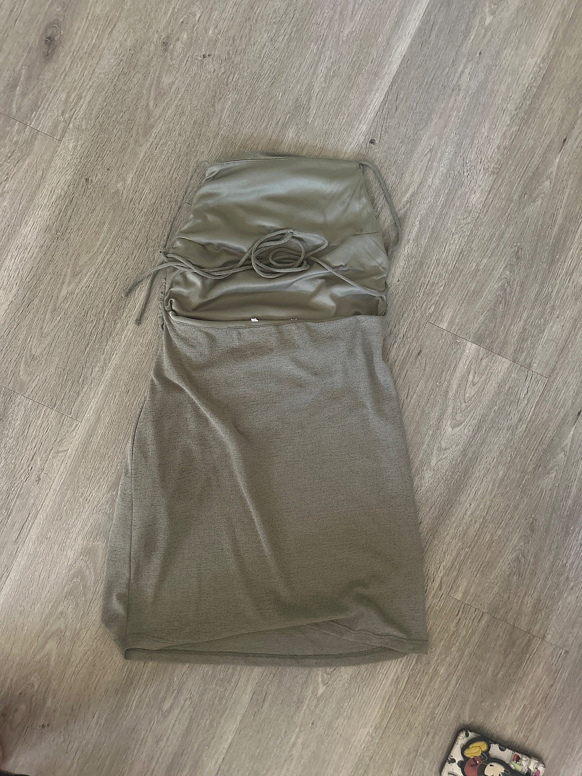 Green tie-back mini dress - photo 2