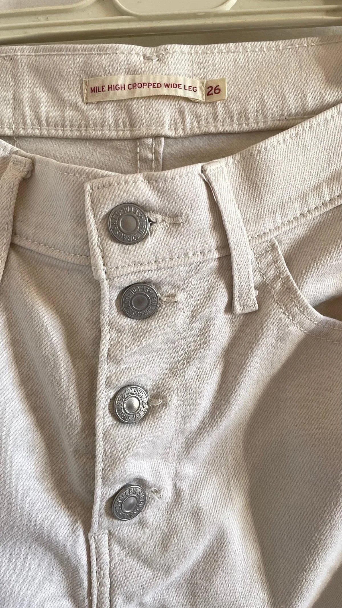 Off-white Levi Cropped Wide-Legged Jeans, photo 3