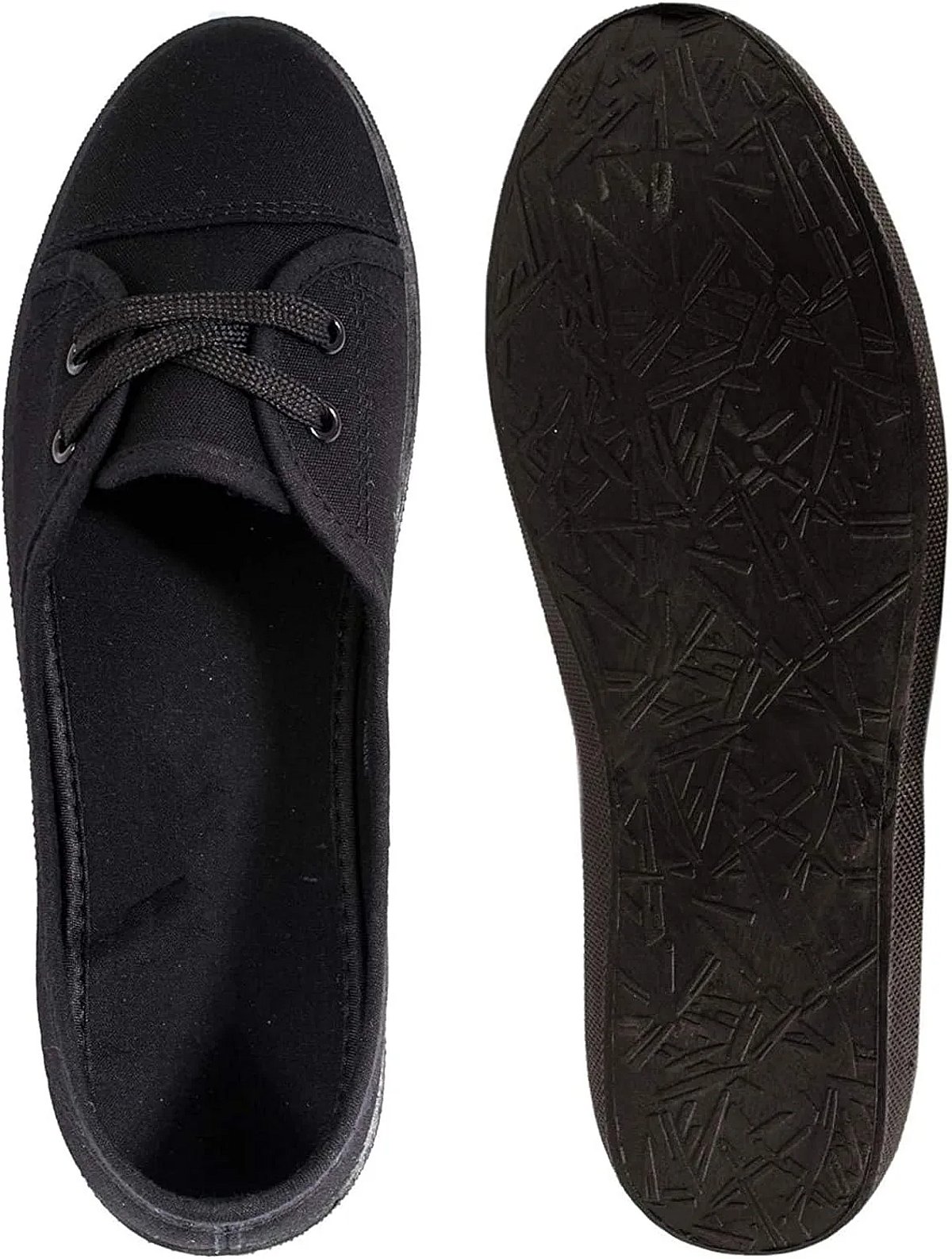 Black tie-up ballet flats, photo 2