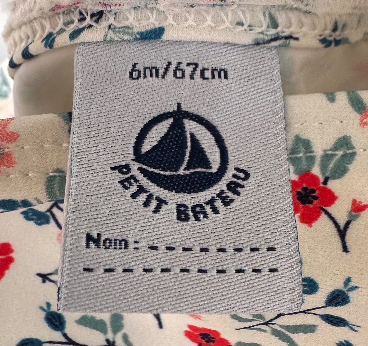 Petit Bateau - Baby girl swimsuit - floral - 3/6 months, photo 2