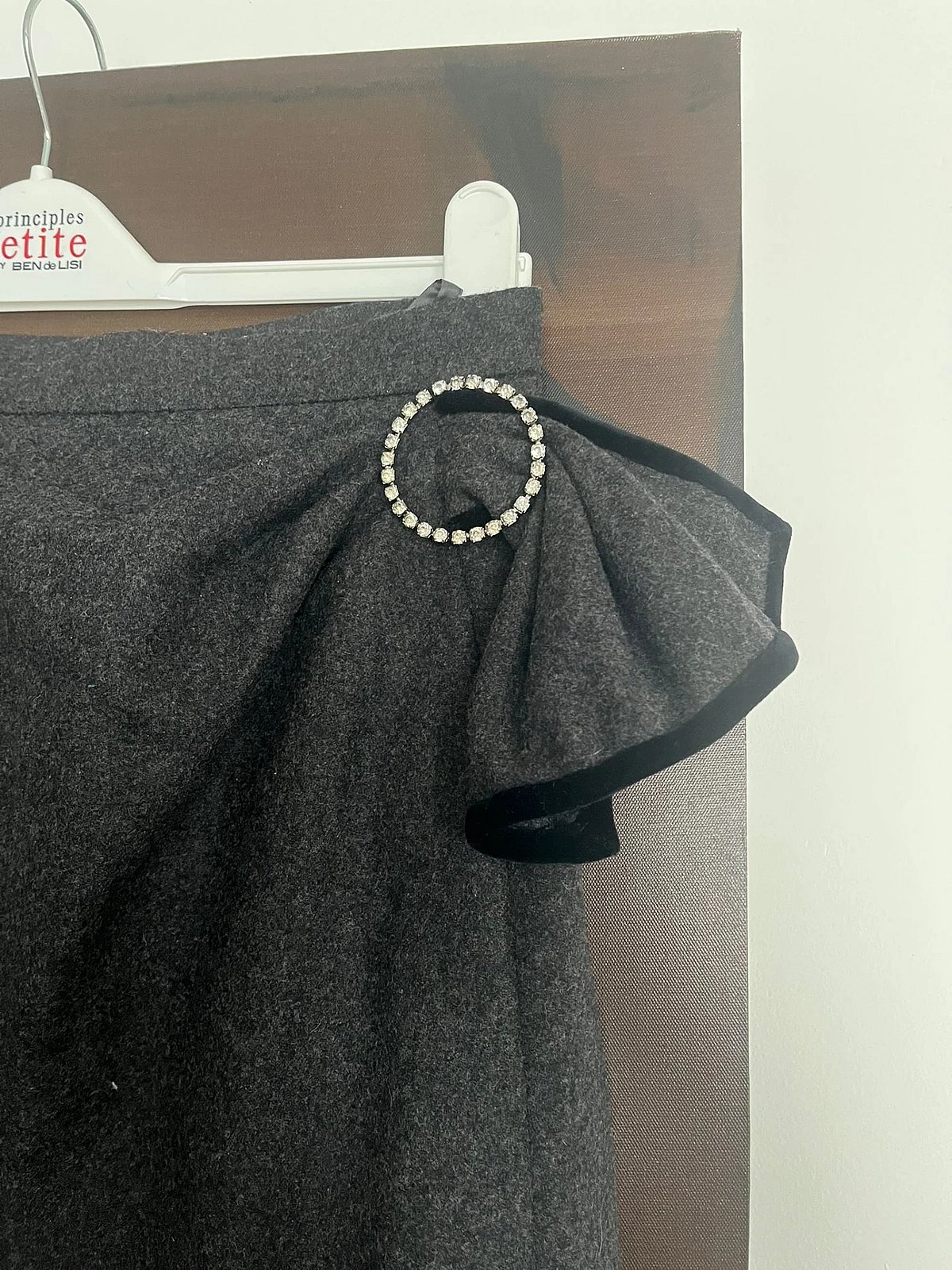 Embellished Wool Blend Pencil Skirt, photo 6