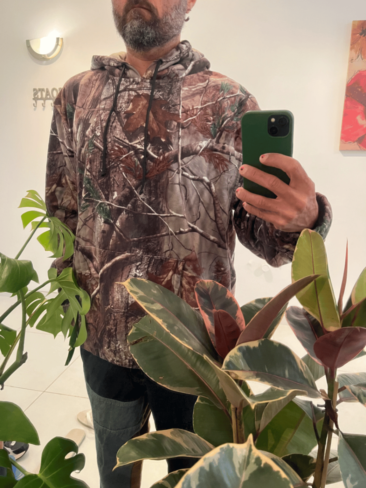 Sudadera con capucha de felpa con estampado de camuflaje de RedHead, foto 8
