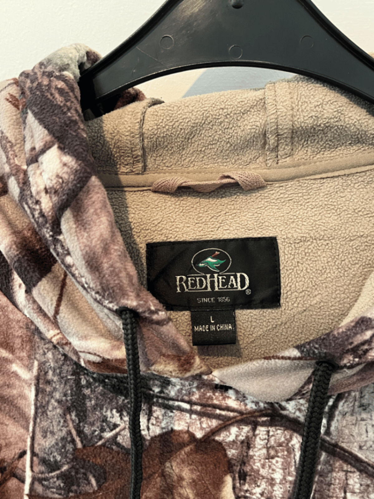 Sudadera con capucha de felpa con estampado de camuflaje de RedHead, foto 2
