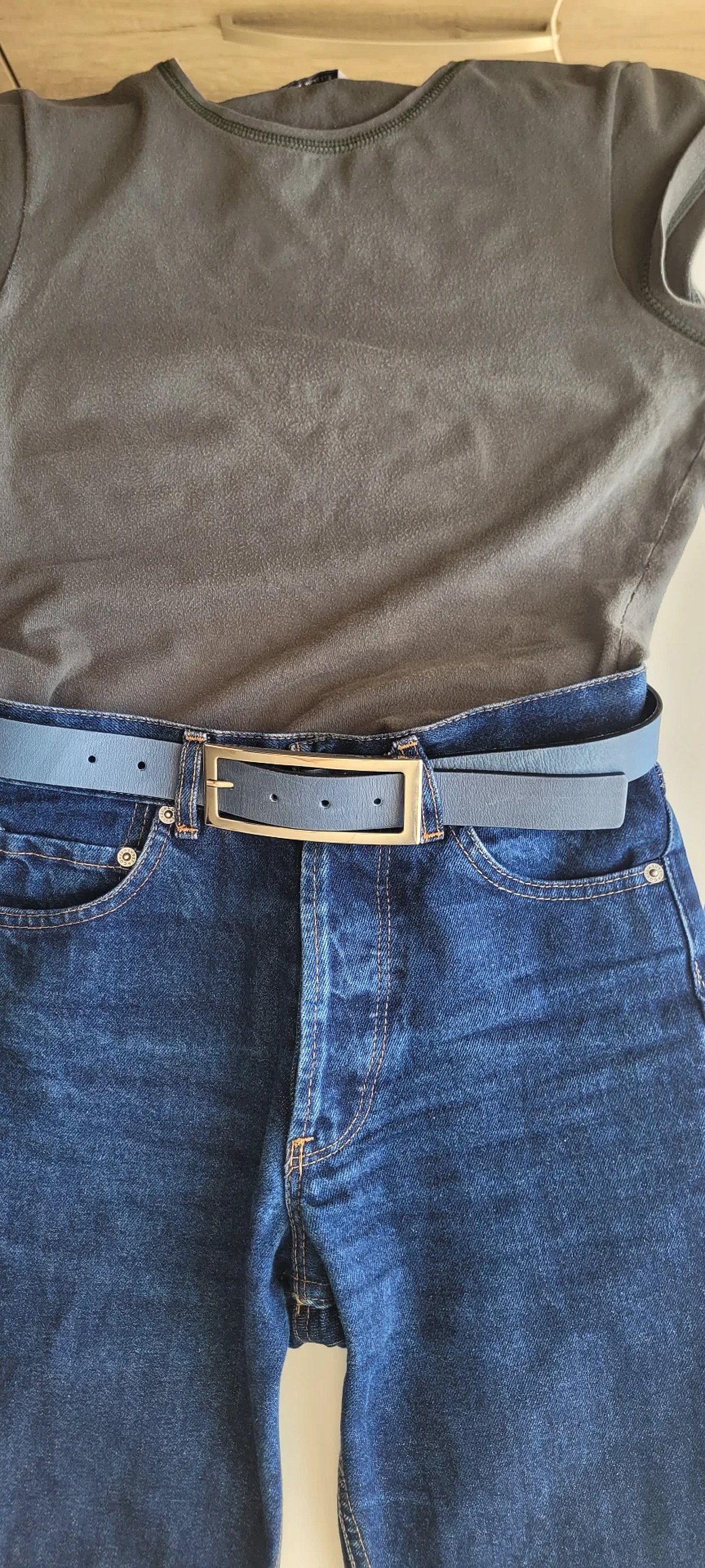 Cinturón de cuero azul efervescente, foto 2