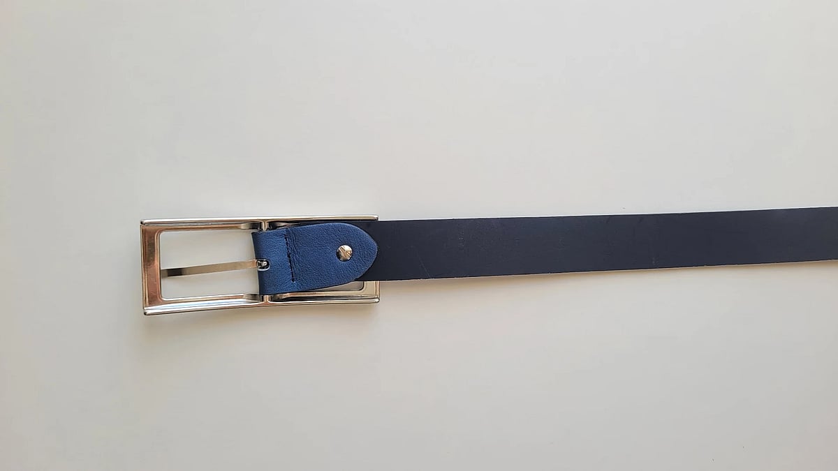 Cinturón de cuero azul efervescente, foto 5