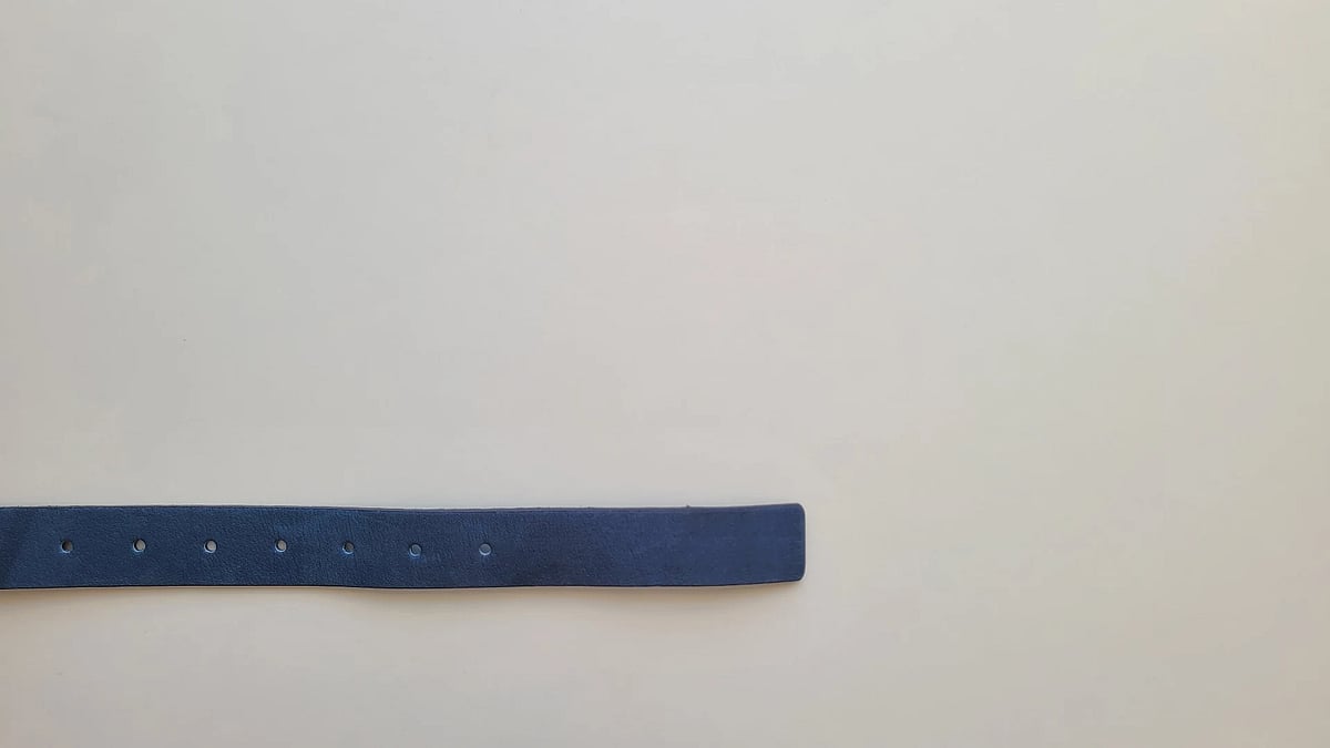 Cinturón de cuero azul efervescente, foto 4