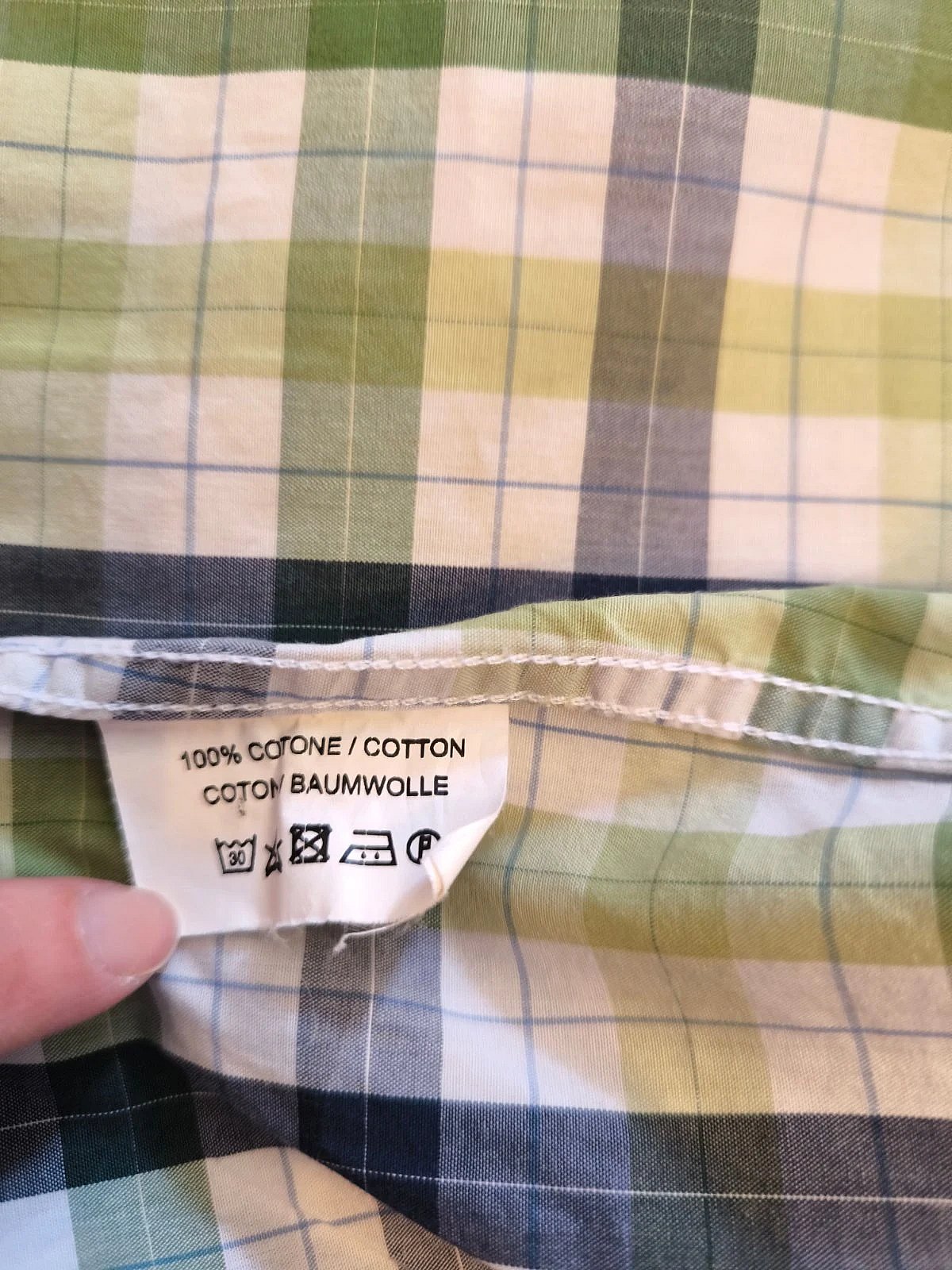 Green checked short sleeve shirt, photo 5