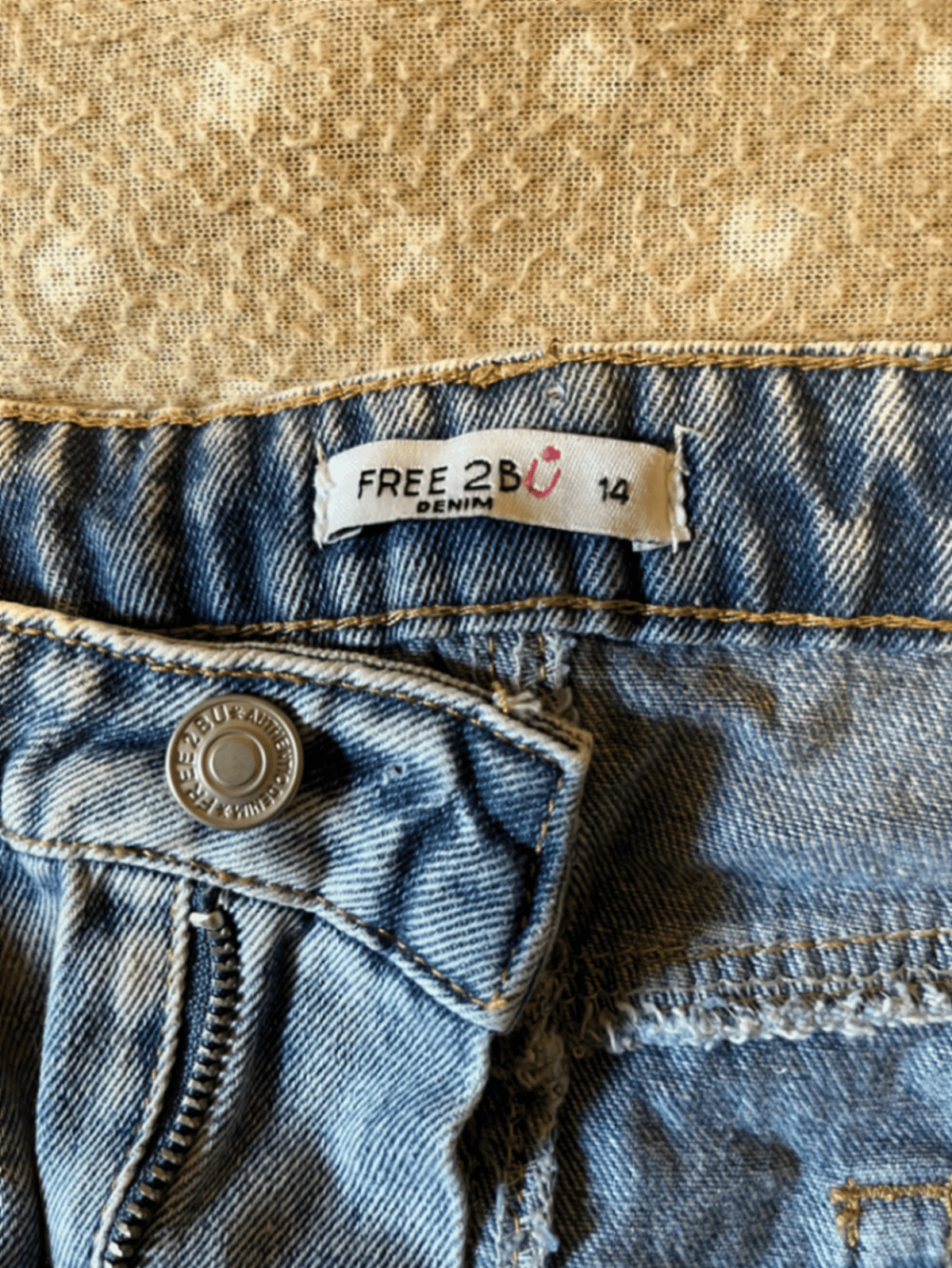 Distressed Denim Mini Skirt, photo 2