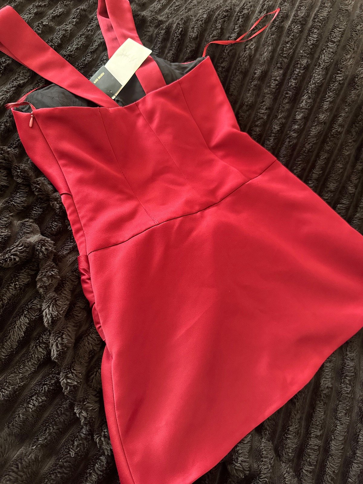 Burgundy Satin Mini Dress, photo 2