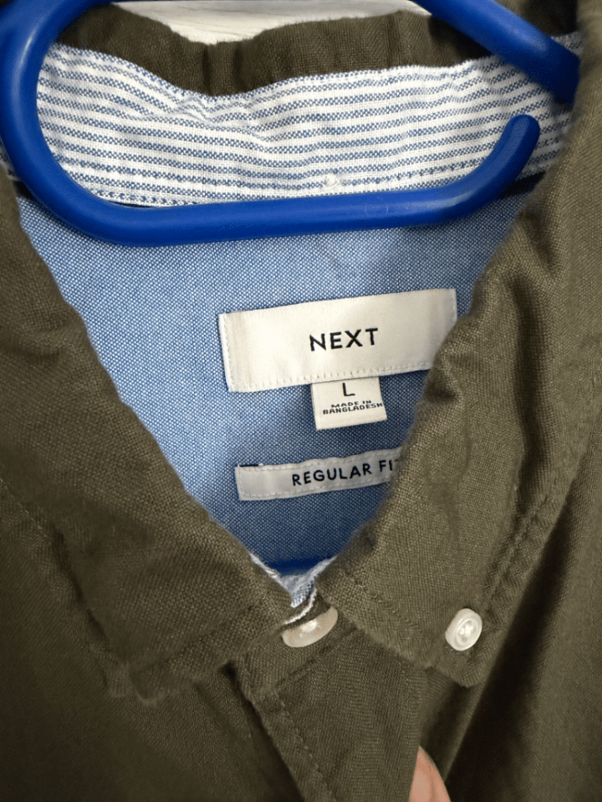 Next Olive Button Down Shirt, photo 3