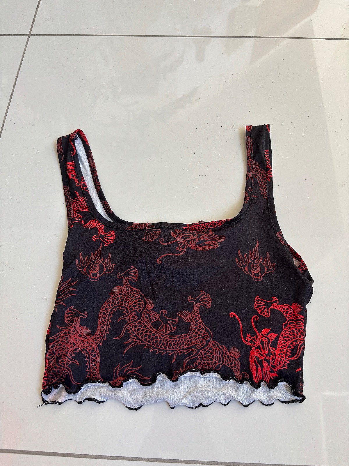 Dragon Print Crop Vest Top, photo 2