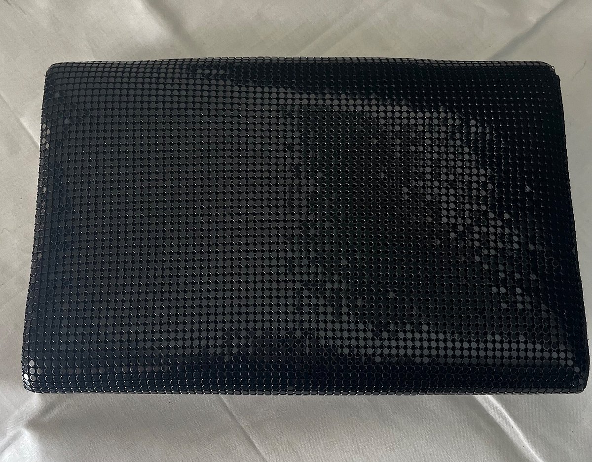 Black Shimmering Evening Clutch Bag, photo 3